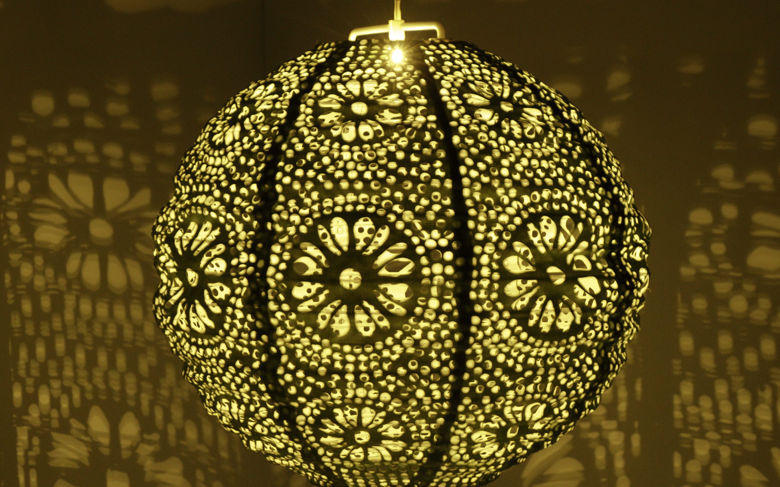 Solar-Laterne, rund, braun, 25 cm