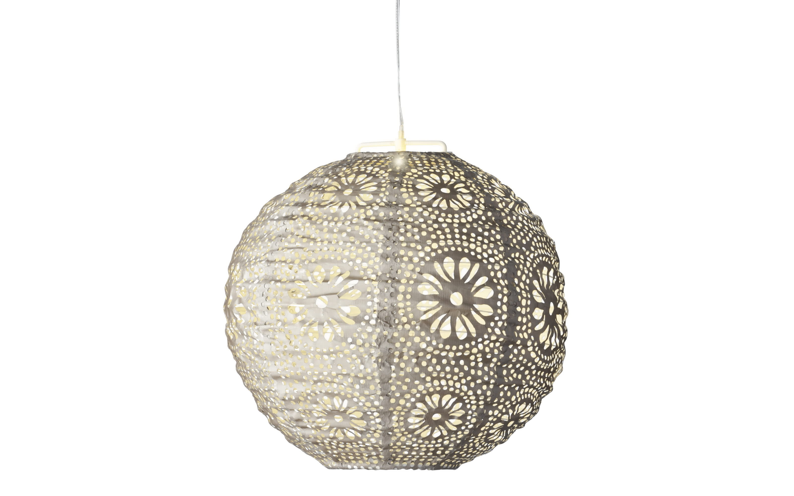 Solar-Laterne, rund, braun, 25 cm