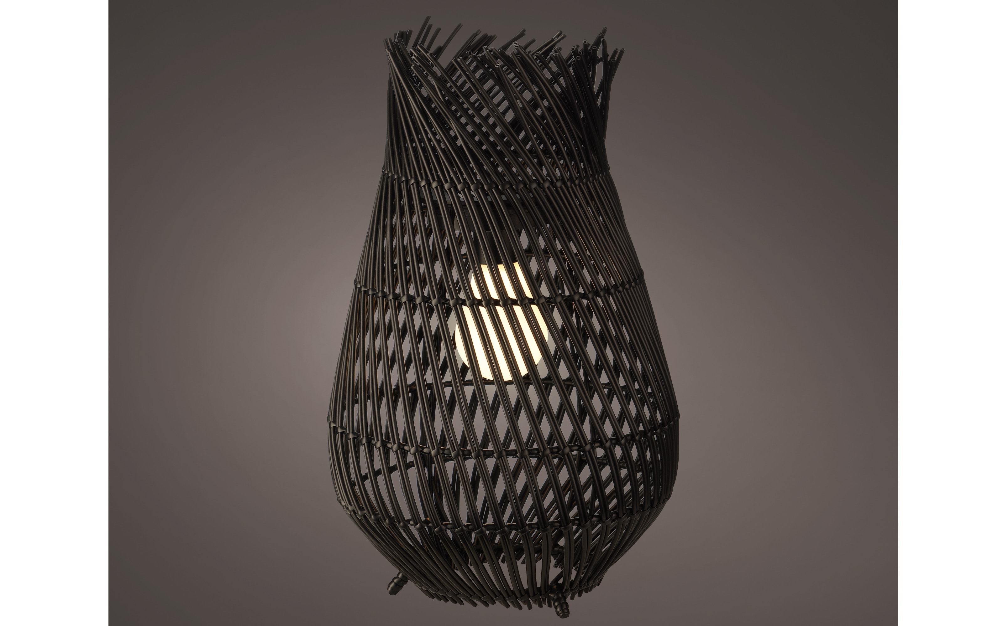 Solar-Laterne, schwarz, 36 cm