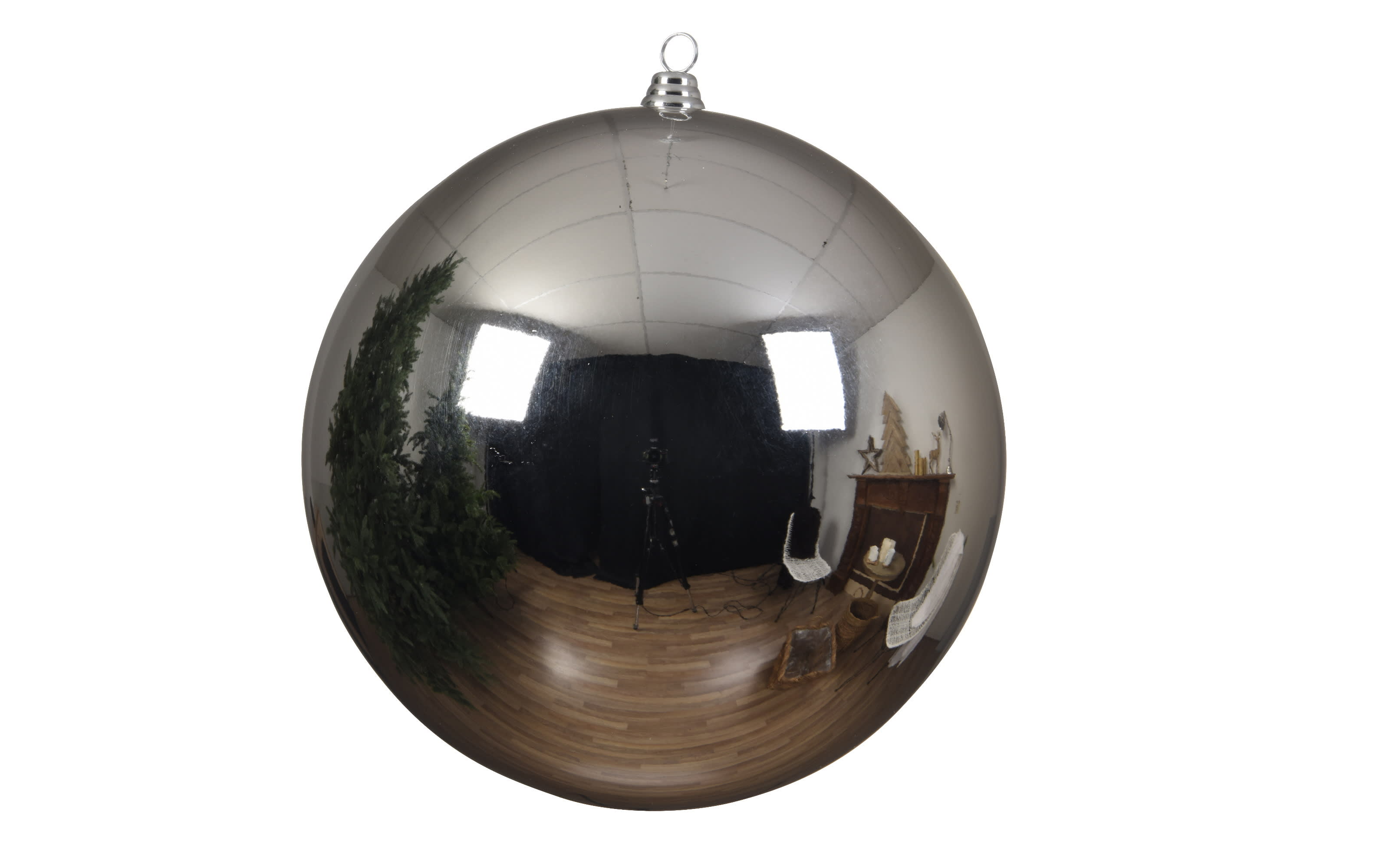 Weihnachtskugel silber, 20 cm