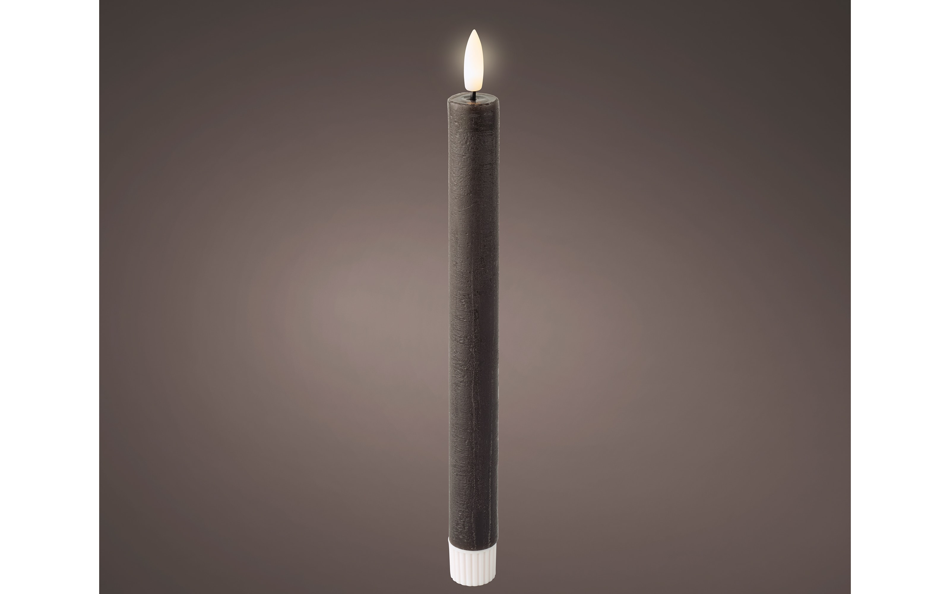 LED Spitzkerze, grau
