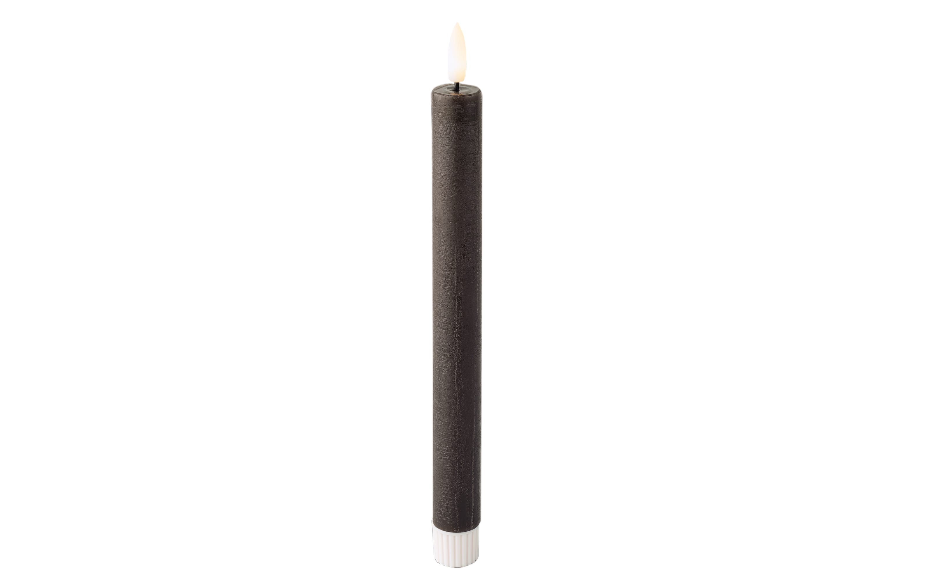 LED Spitzkerze, grau