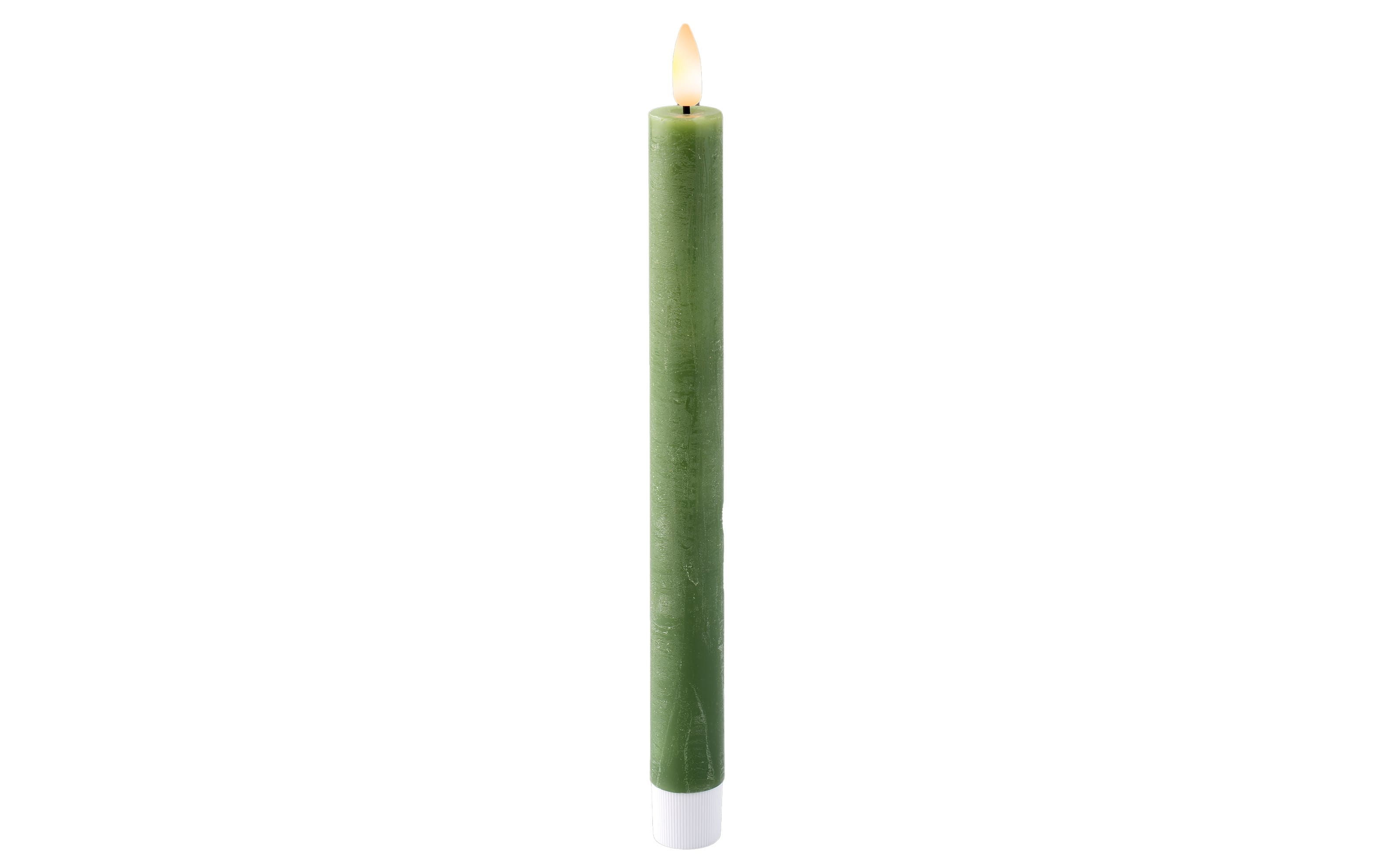 LED Spitzkerze, grau