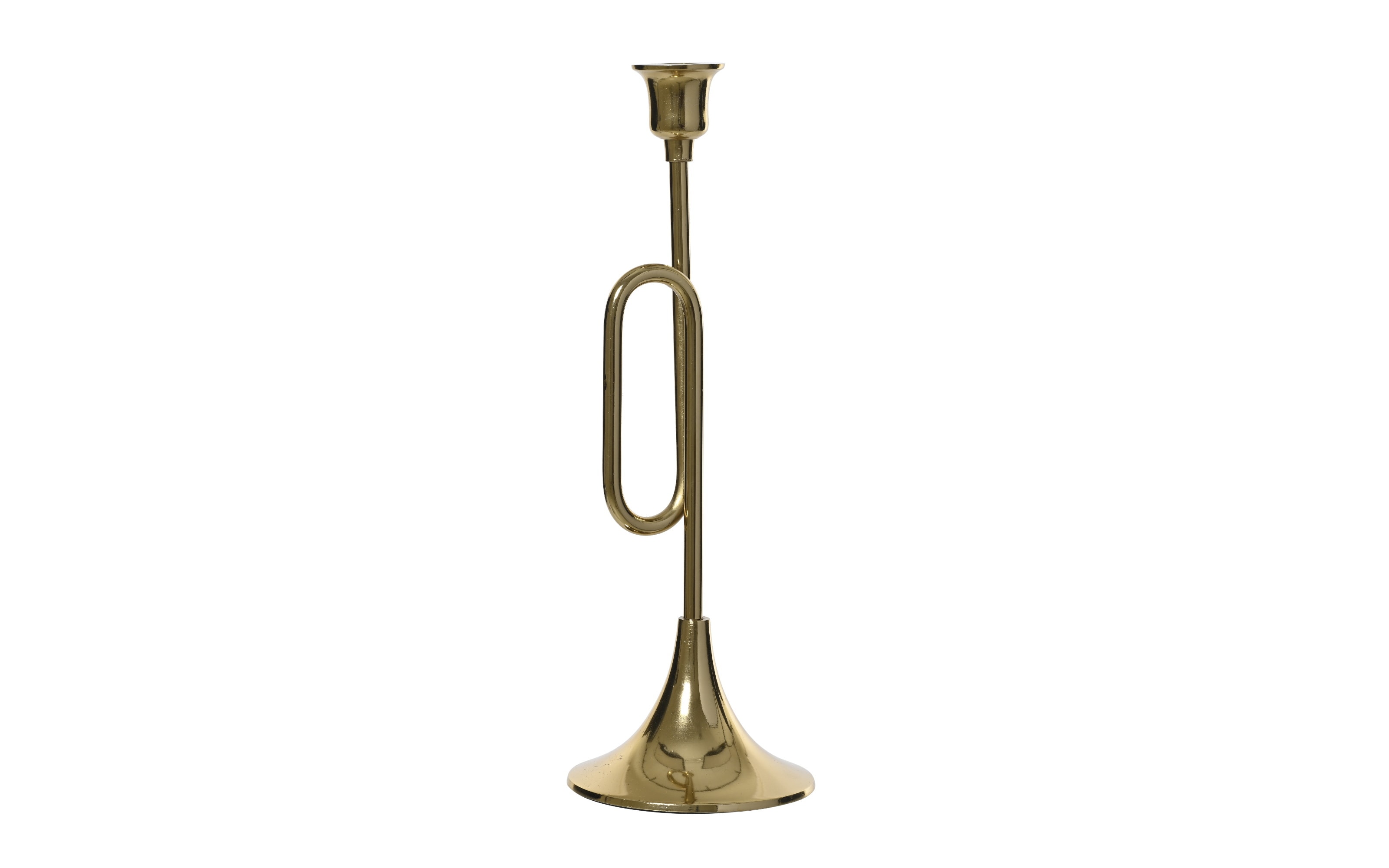 Kerzenhalter, goldfarbig, 34 cm