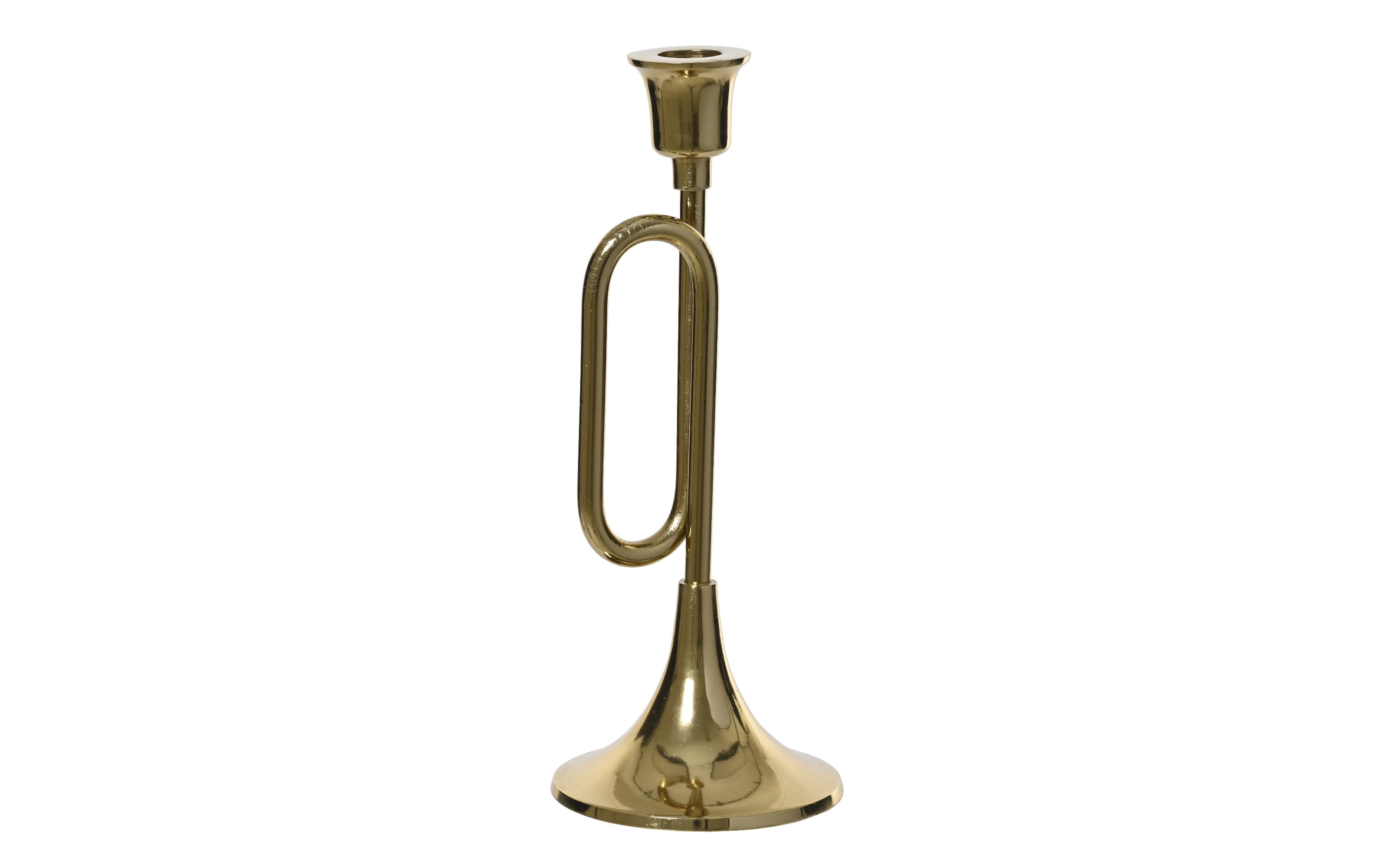 Kerzenhalter, goldfarbig, 27 cm