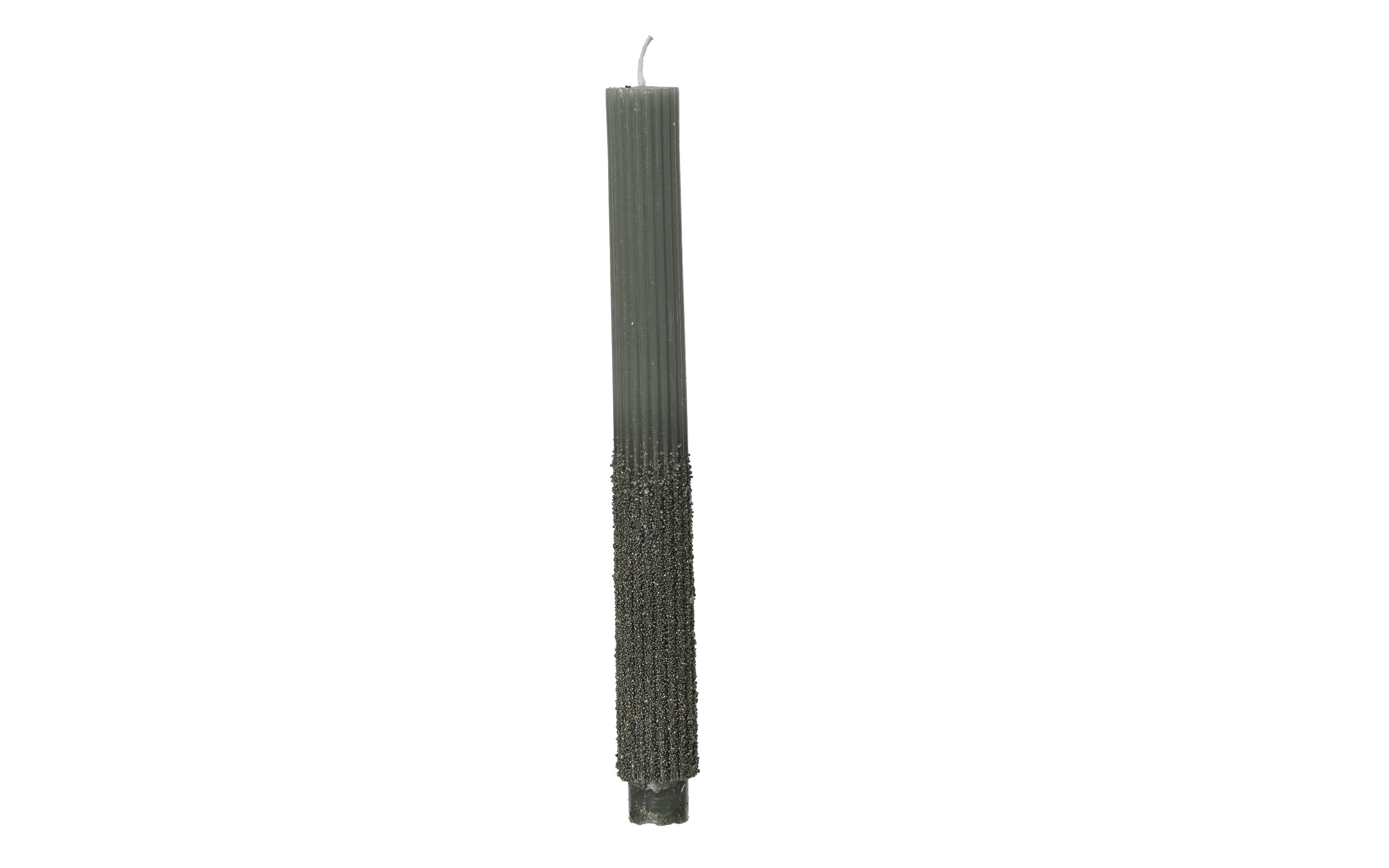 Spitzkerze, grün, 26,5 cm