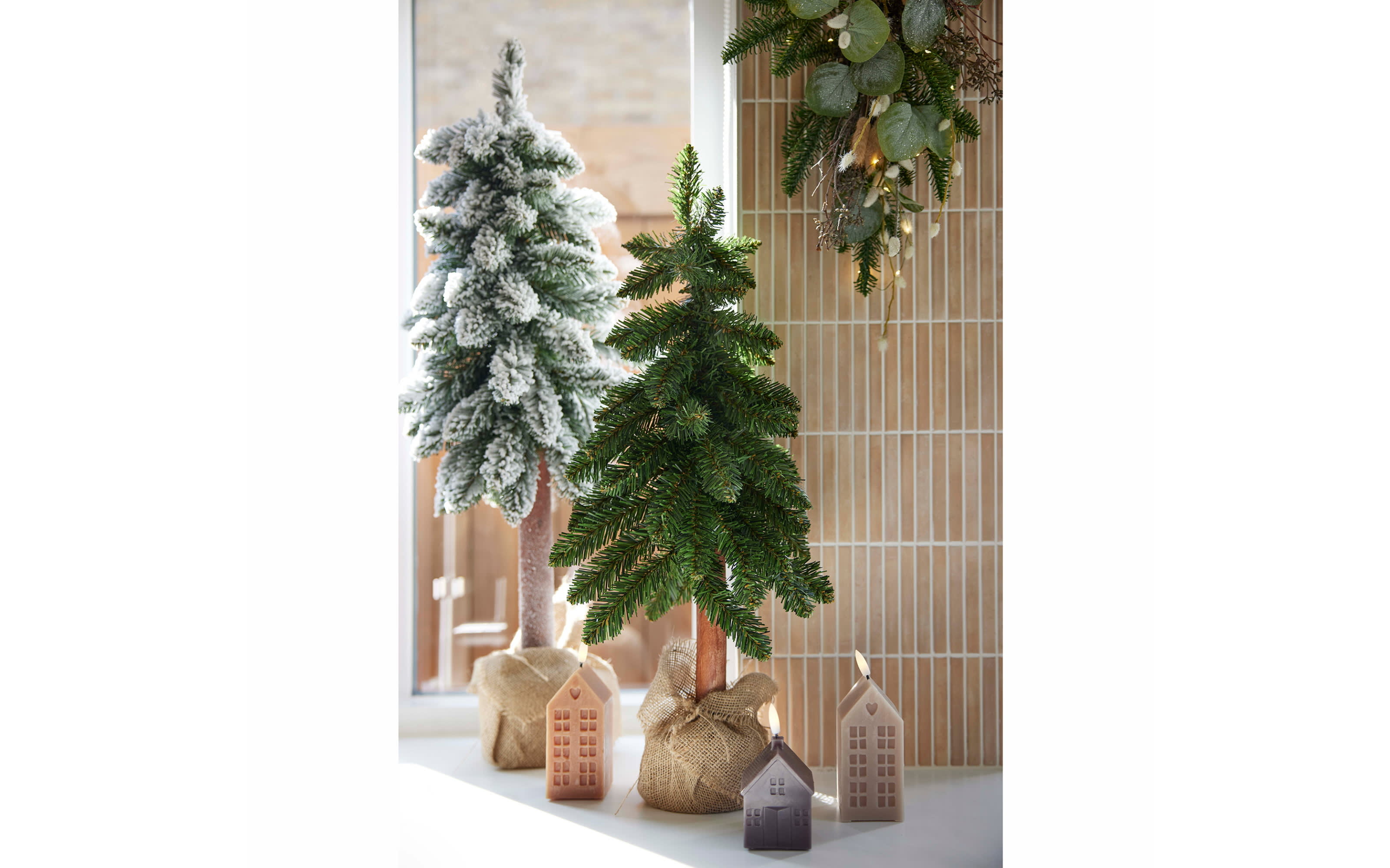 Tannenbaum Kiefer Tora, grün/weiß, 80 cm