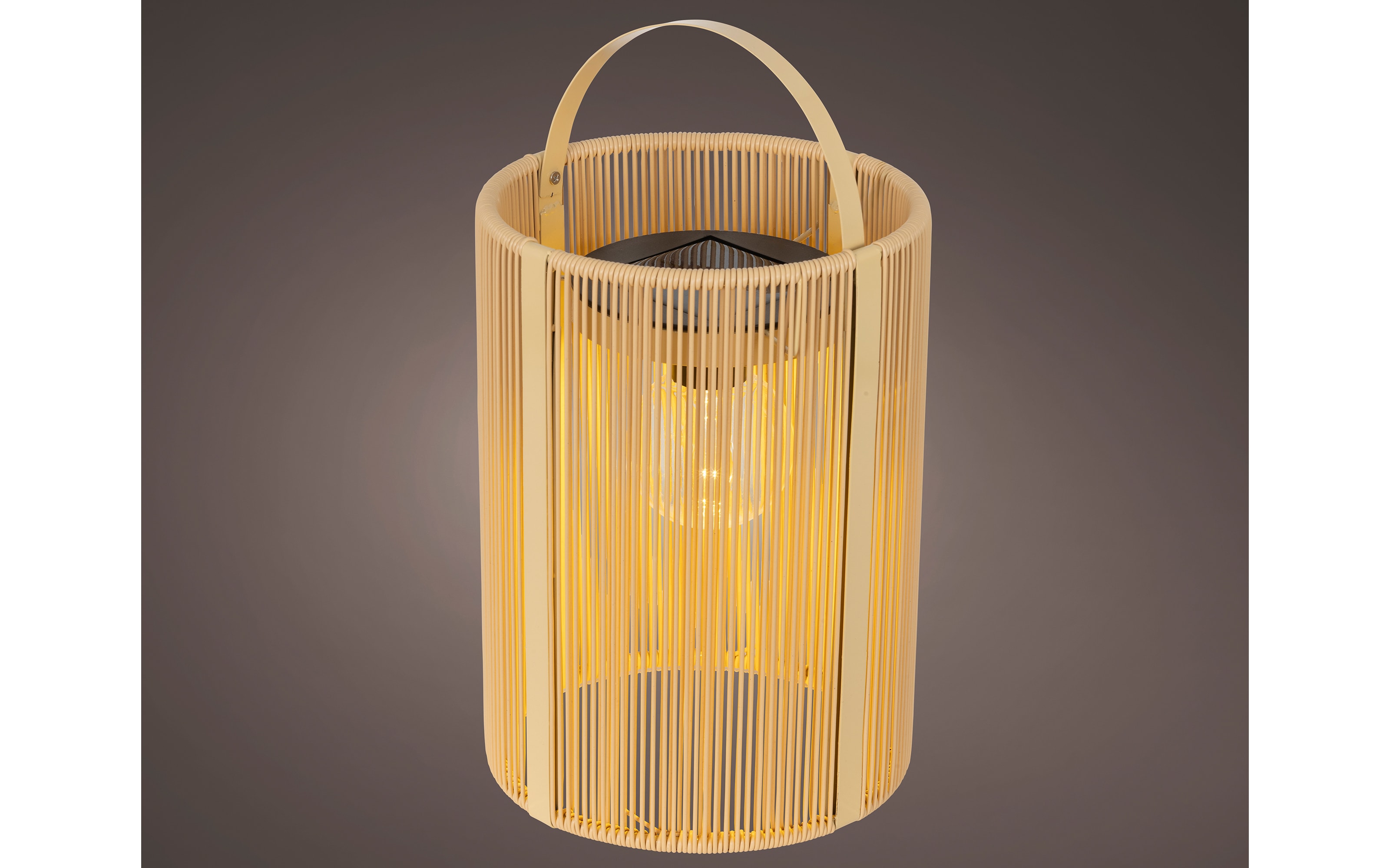 Solar Laterne Holz, beige