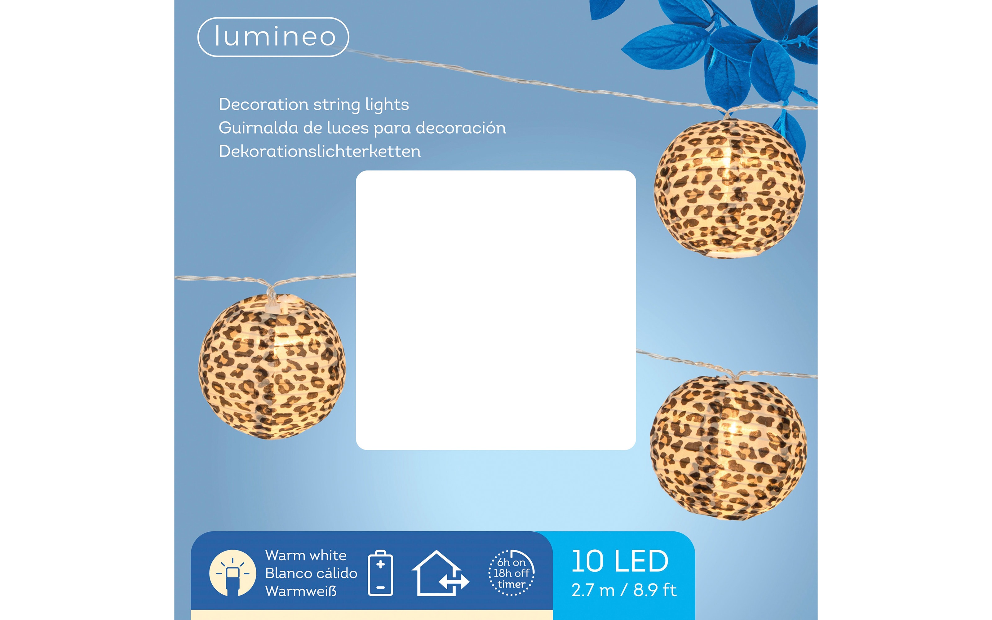 LED Lichterkette, mehrfarbig, 270 cm