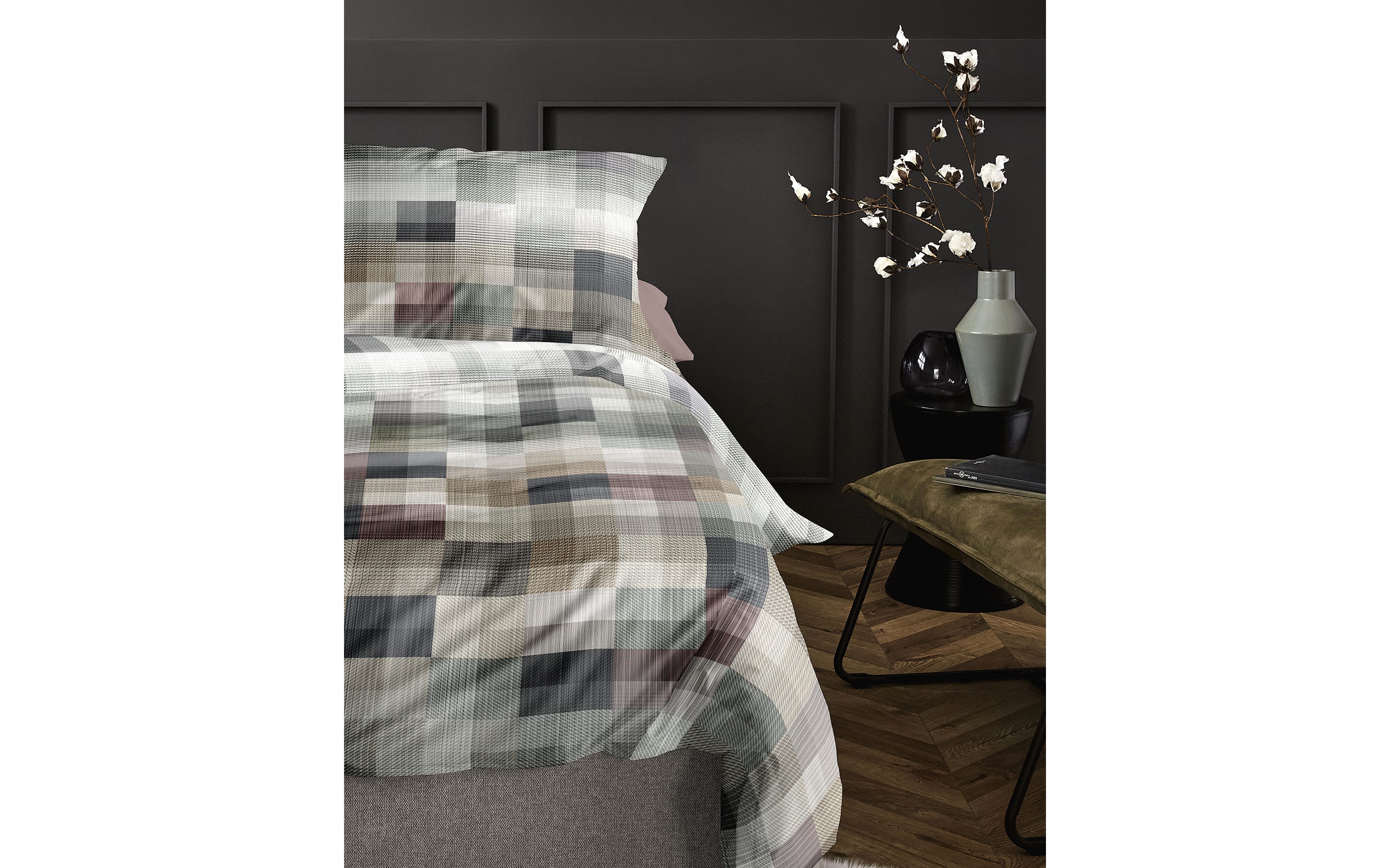 Bettwäsche Wave, beige, 135 x 200 cm