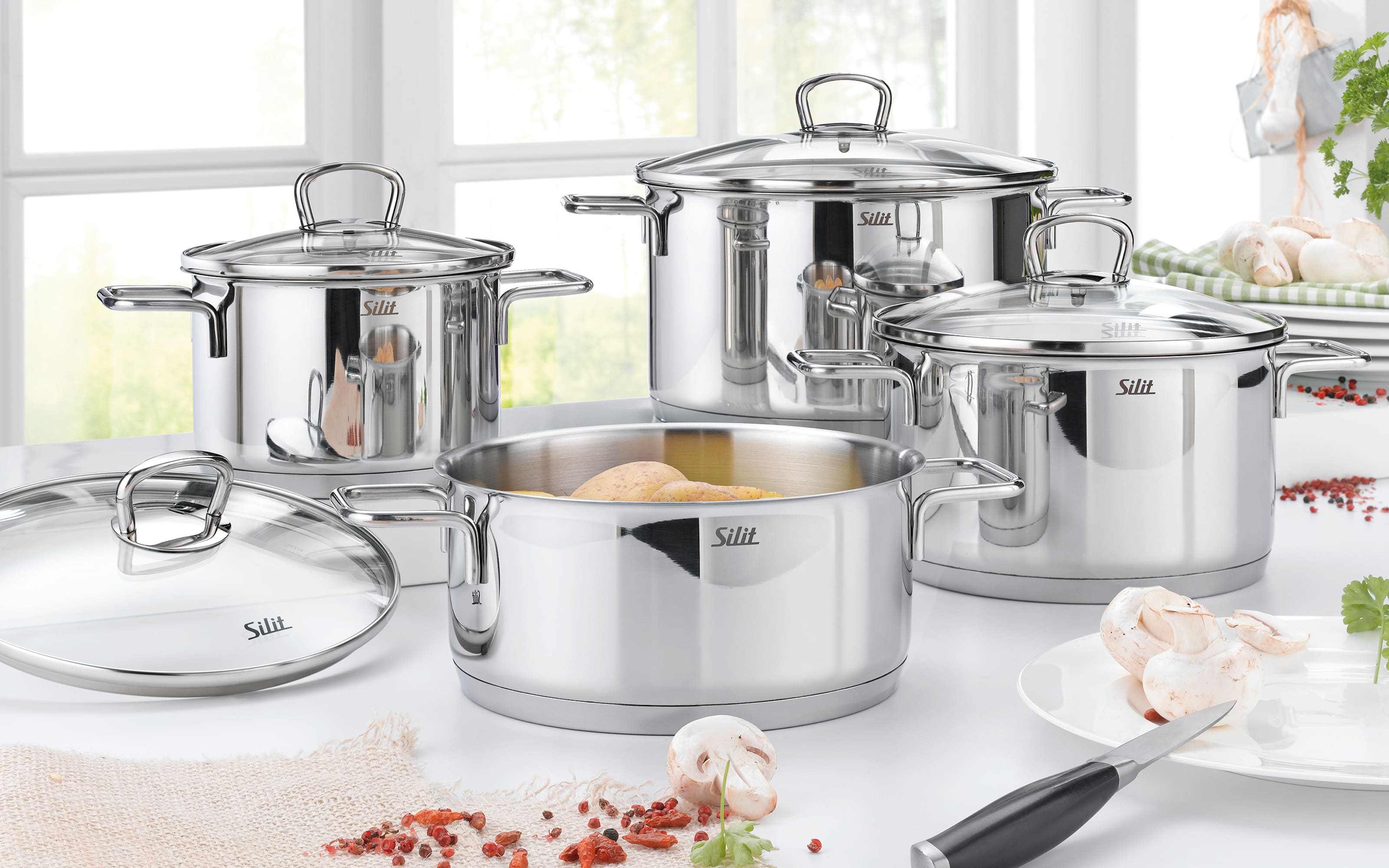 Topf-Set Alicante aus Edelstahl, 4-teilig 