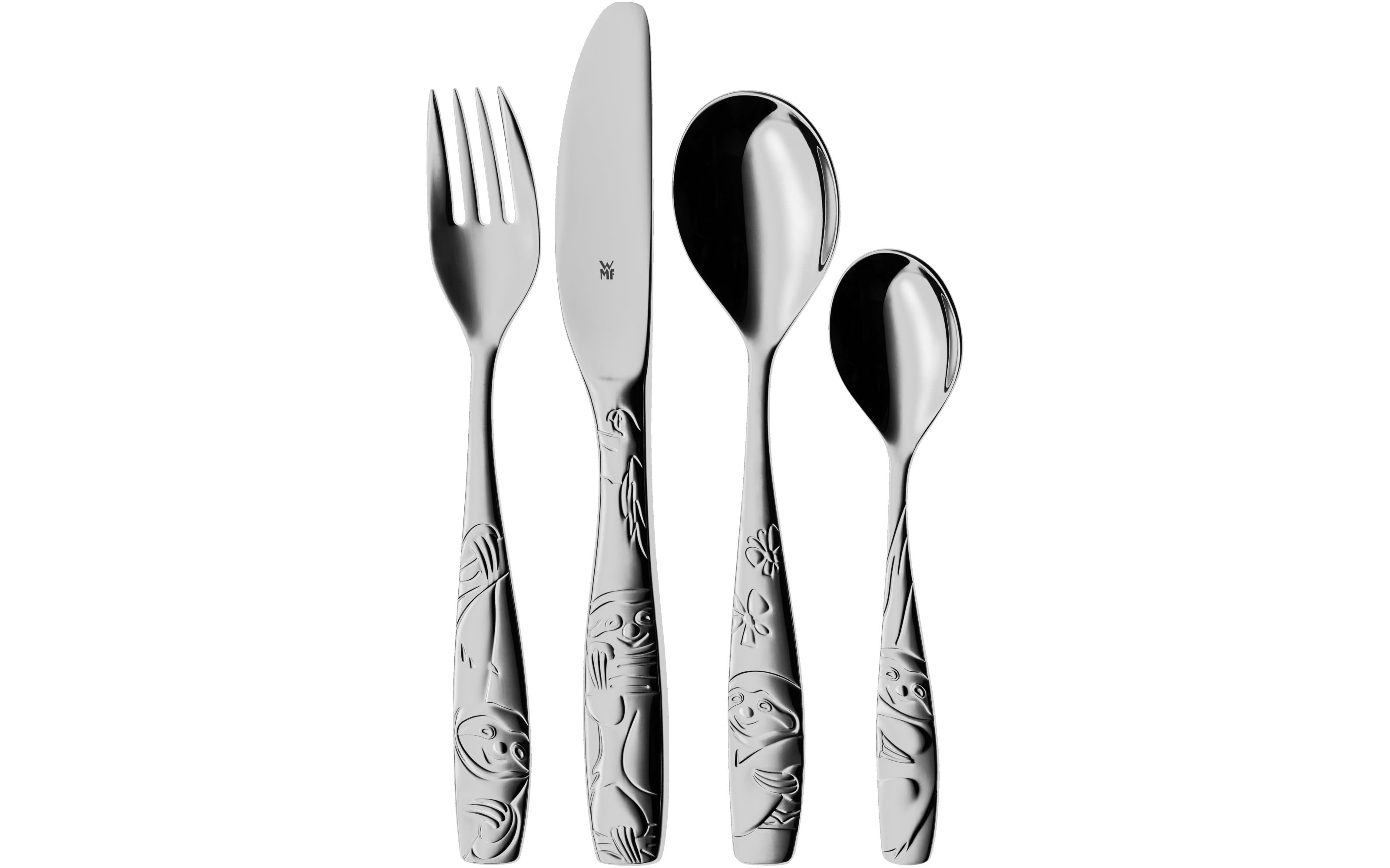 Kinderbesteck Faultier, 4-teilig