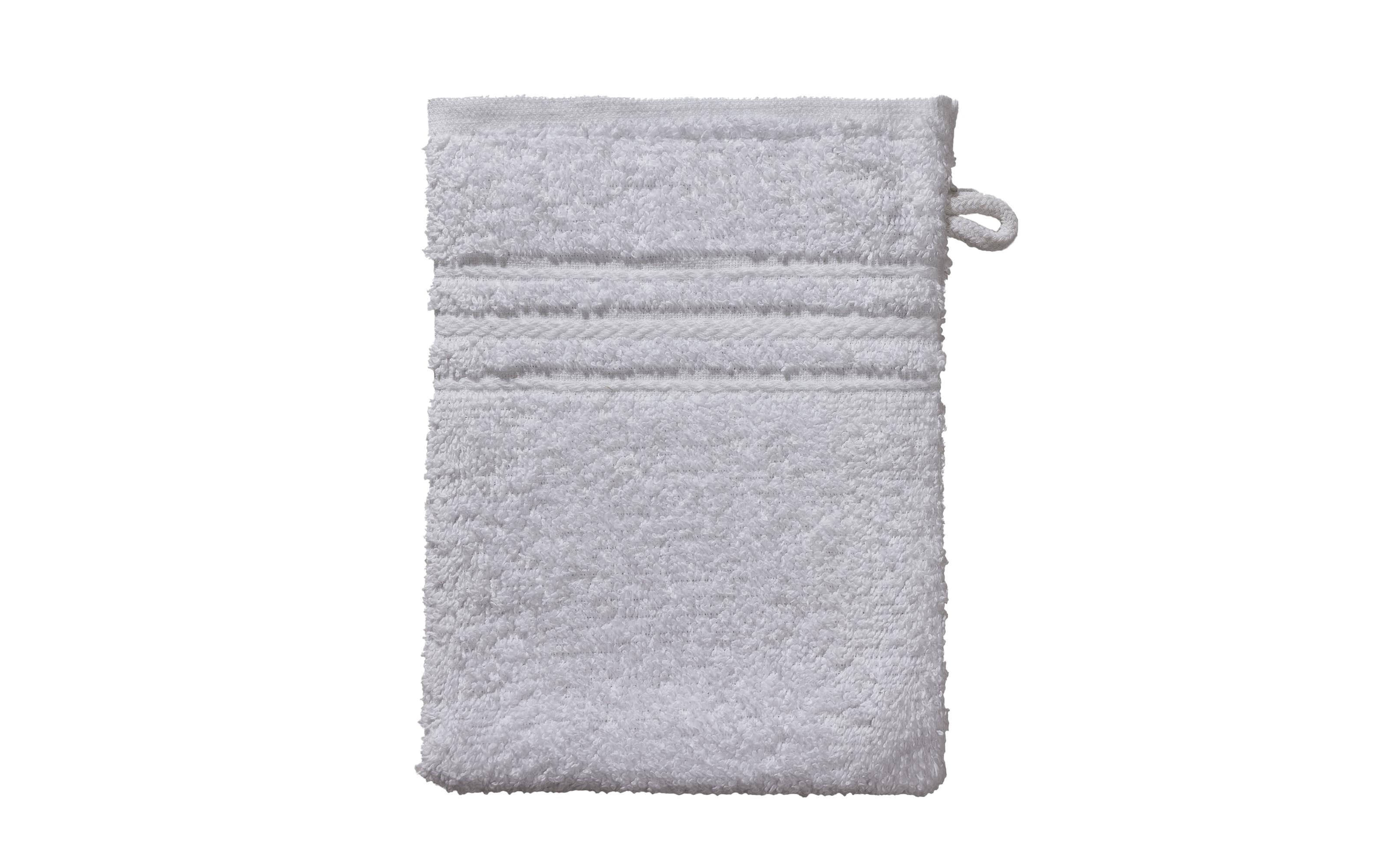 Waschhandschuh in silber, 16 x 21 cm