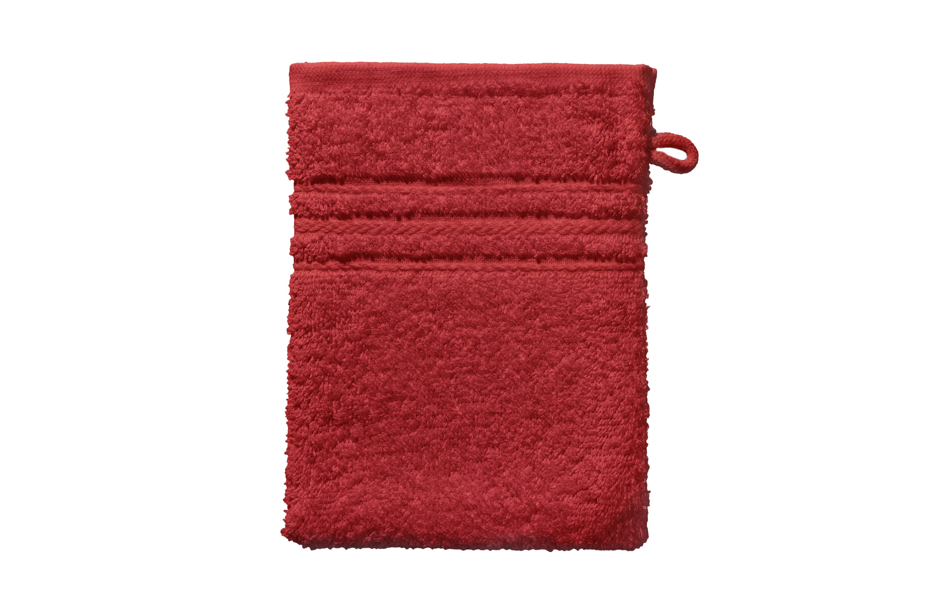 Waschhandschuh in rot, 16 x 21 cm