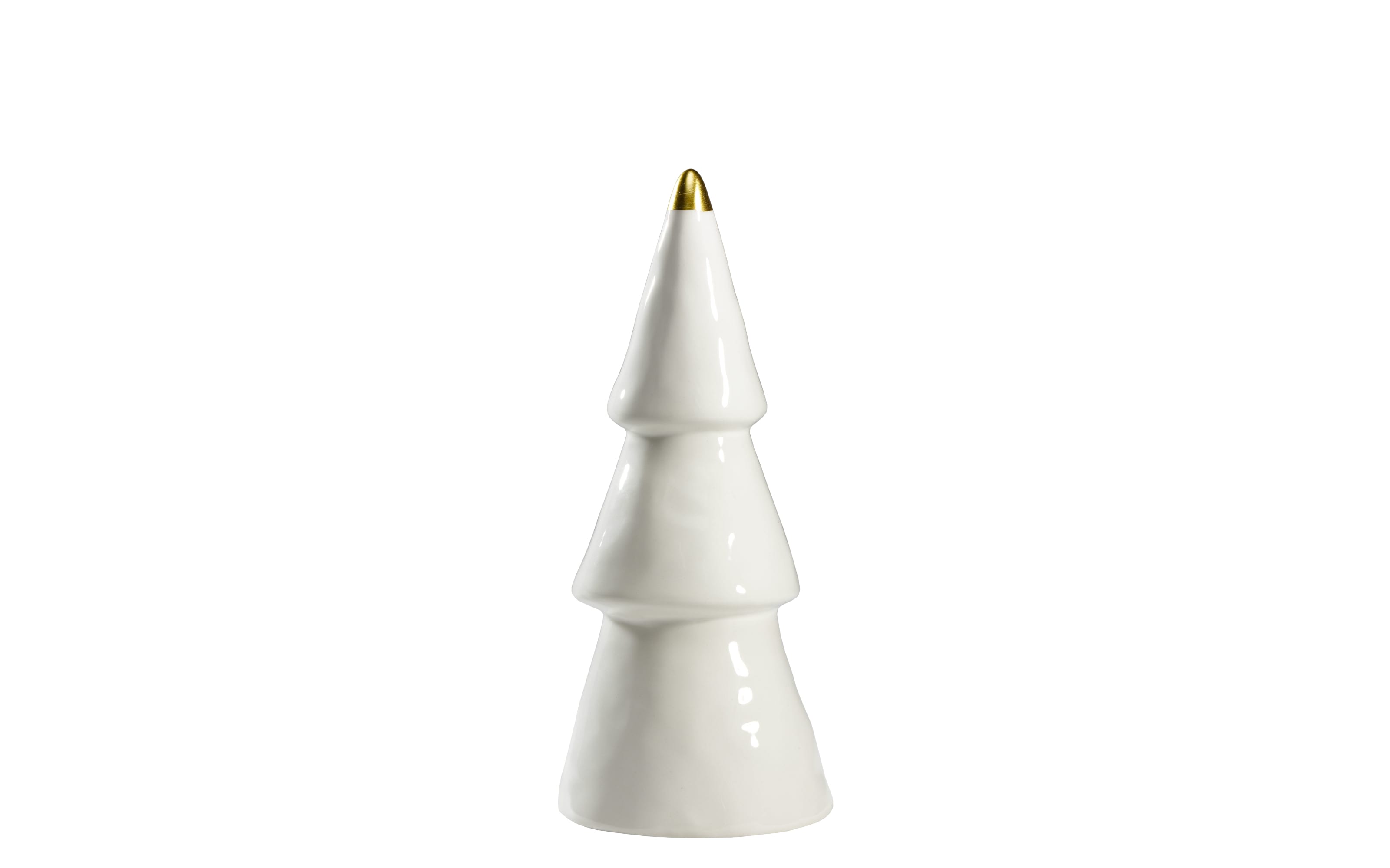 Deko-Weihnachtsbaum, weiß/gold, 20 cm