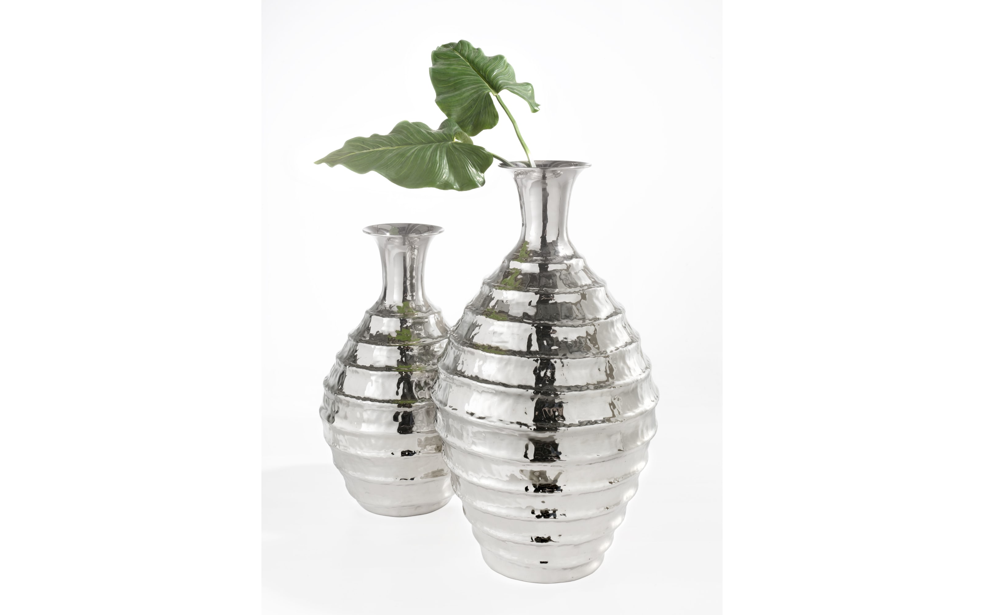 Vase in silber, 46 cm