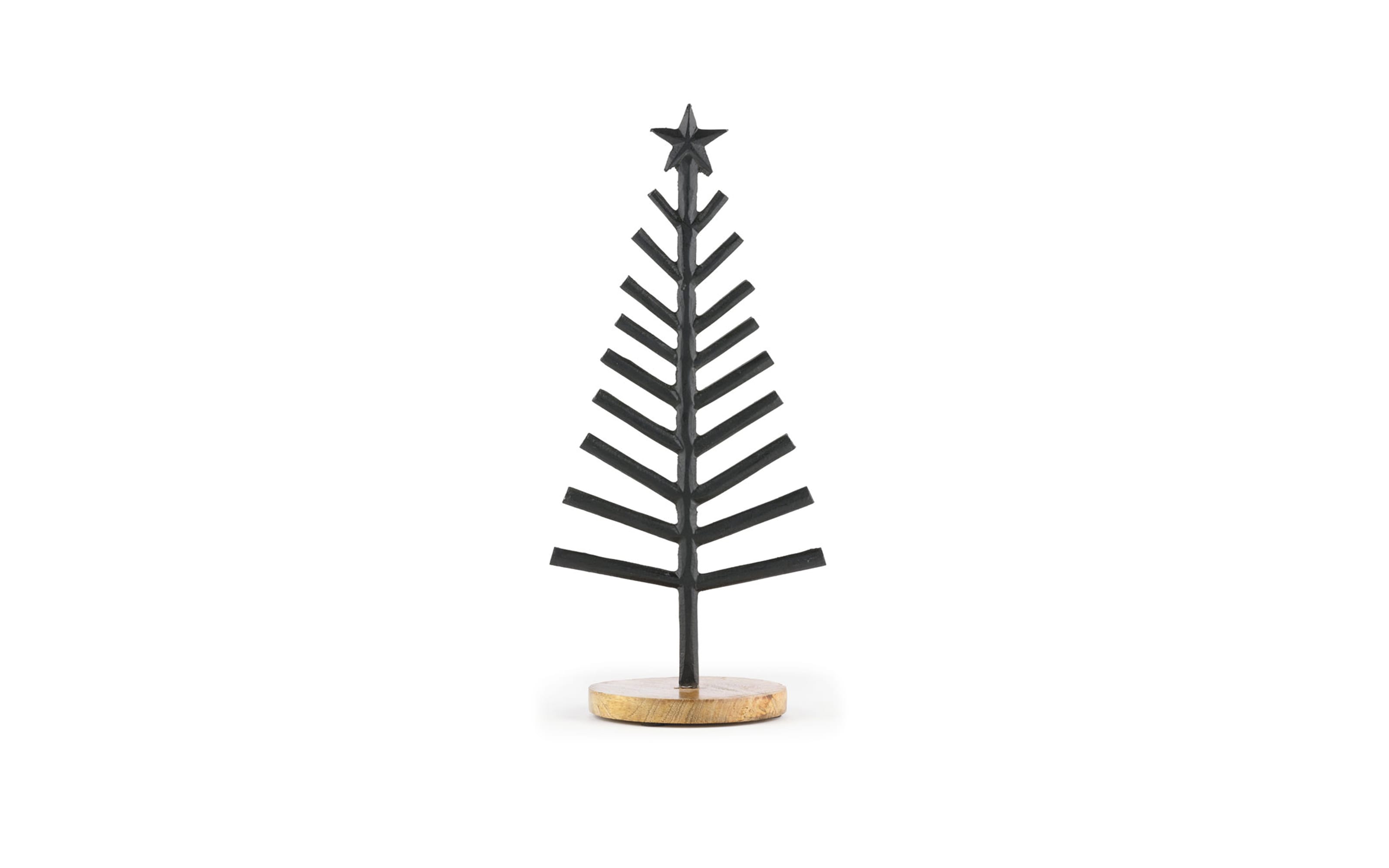 Weihnachtsbaum mit Stern, schwarz,  31 cm 