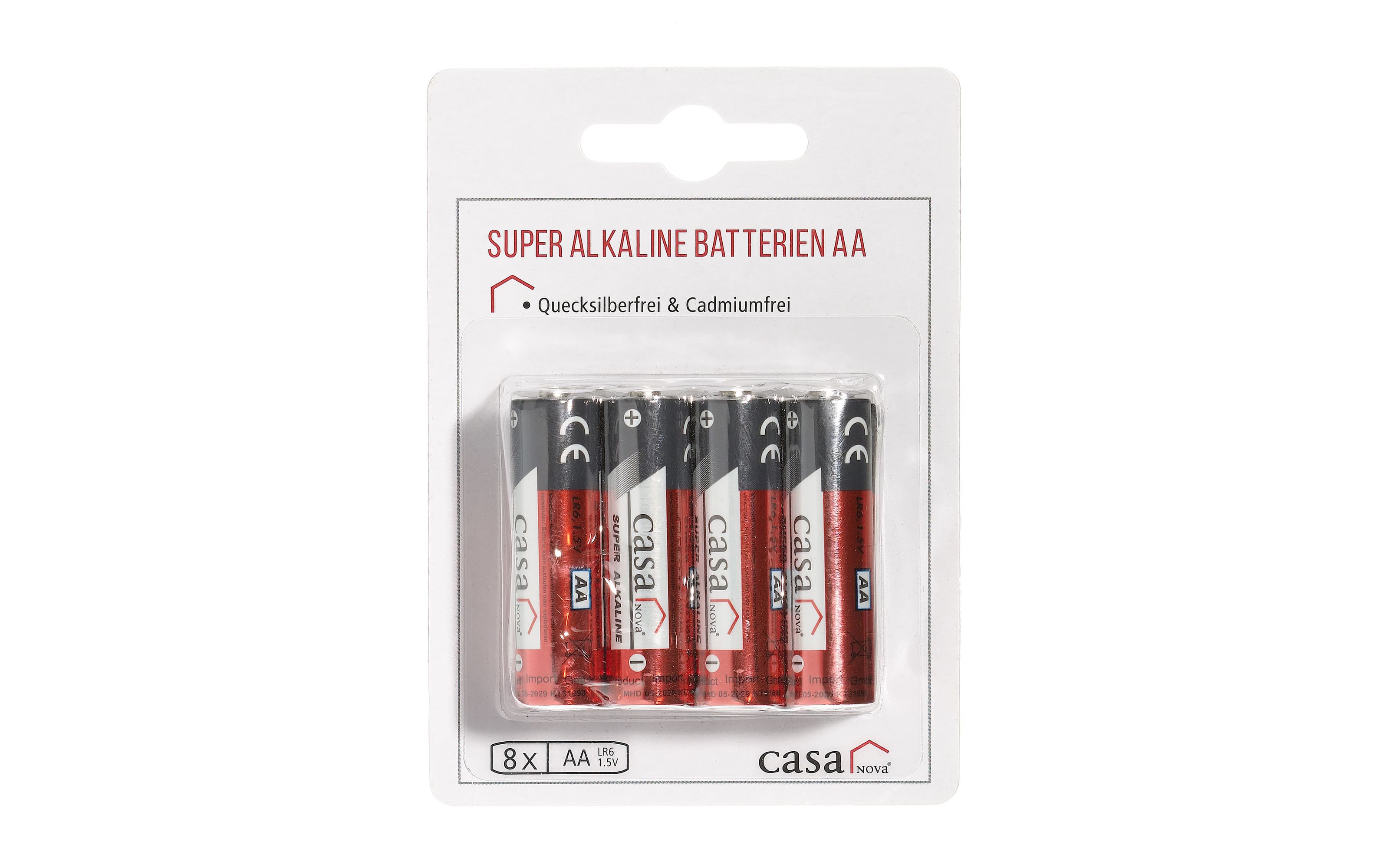 Alkali-Batterien AA, 8 Stück