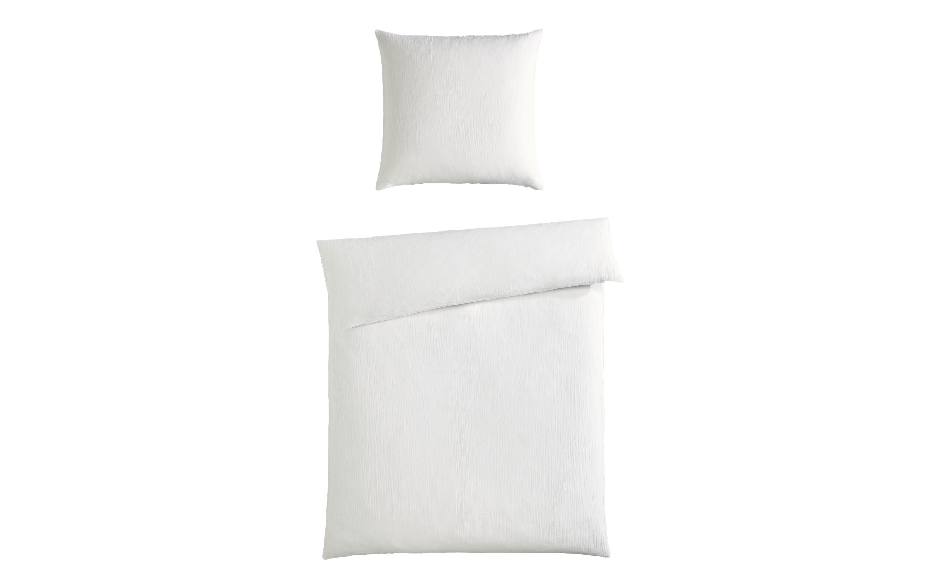 Bettwäsche Musselin, weiß, 155 x 220 cm