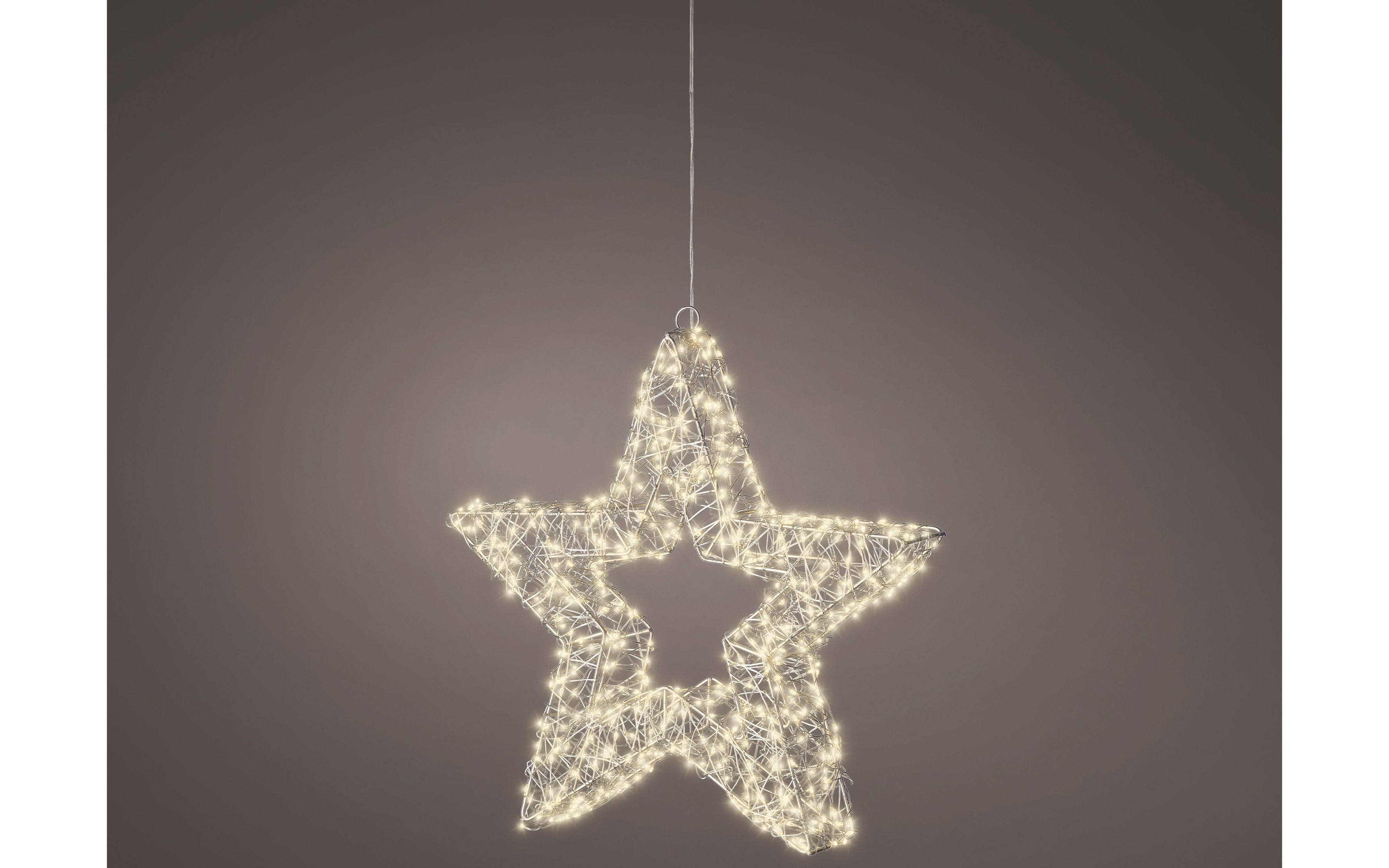 LED-Stern, silber, 38 cm