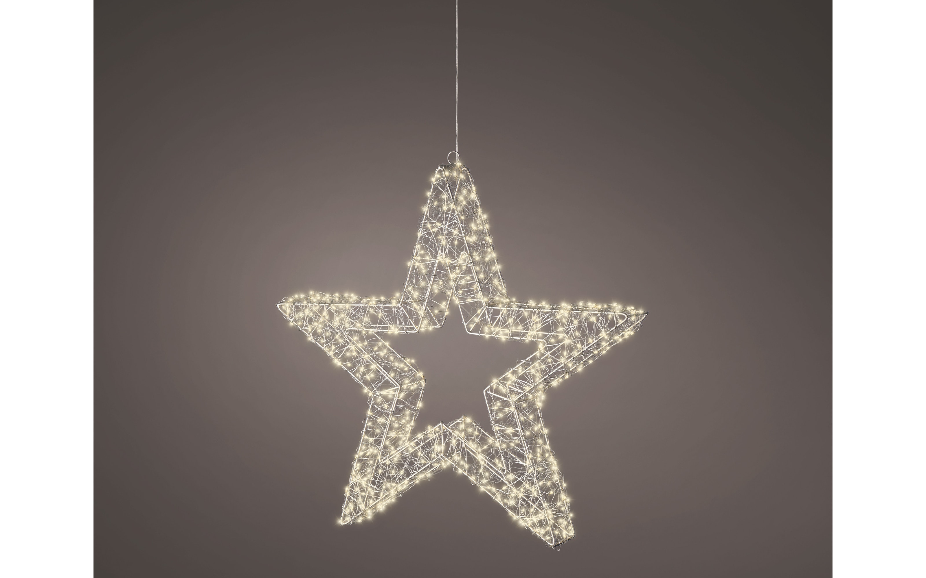 LED-Stern, silber, 58 cm