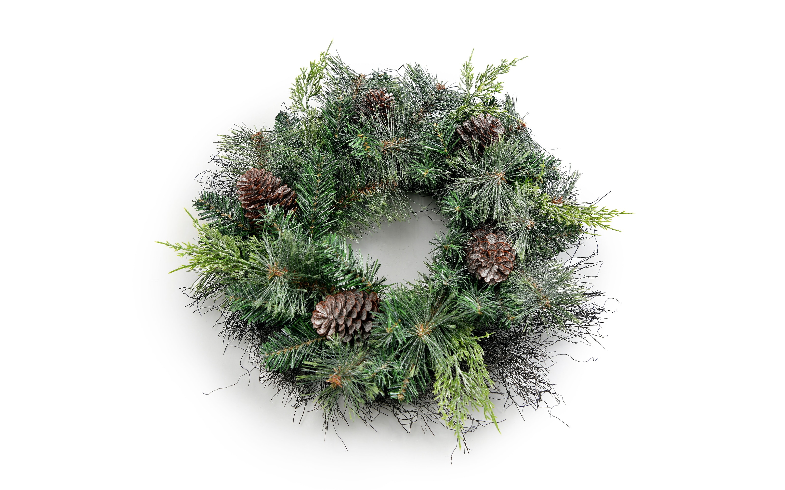 Deko-Weihnachtskranz, grün, 46 cm