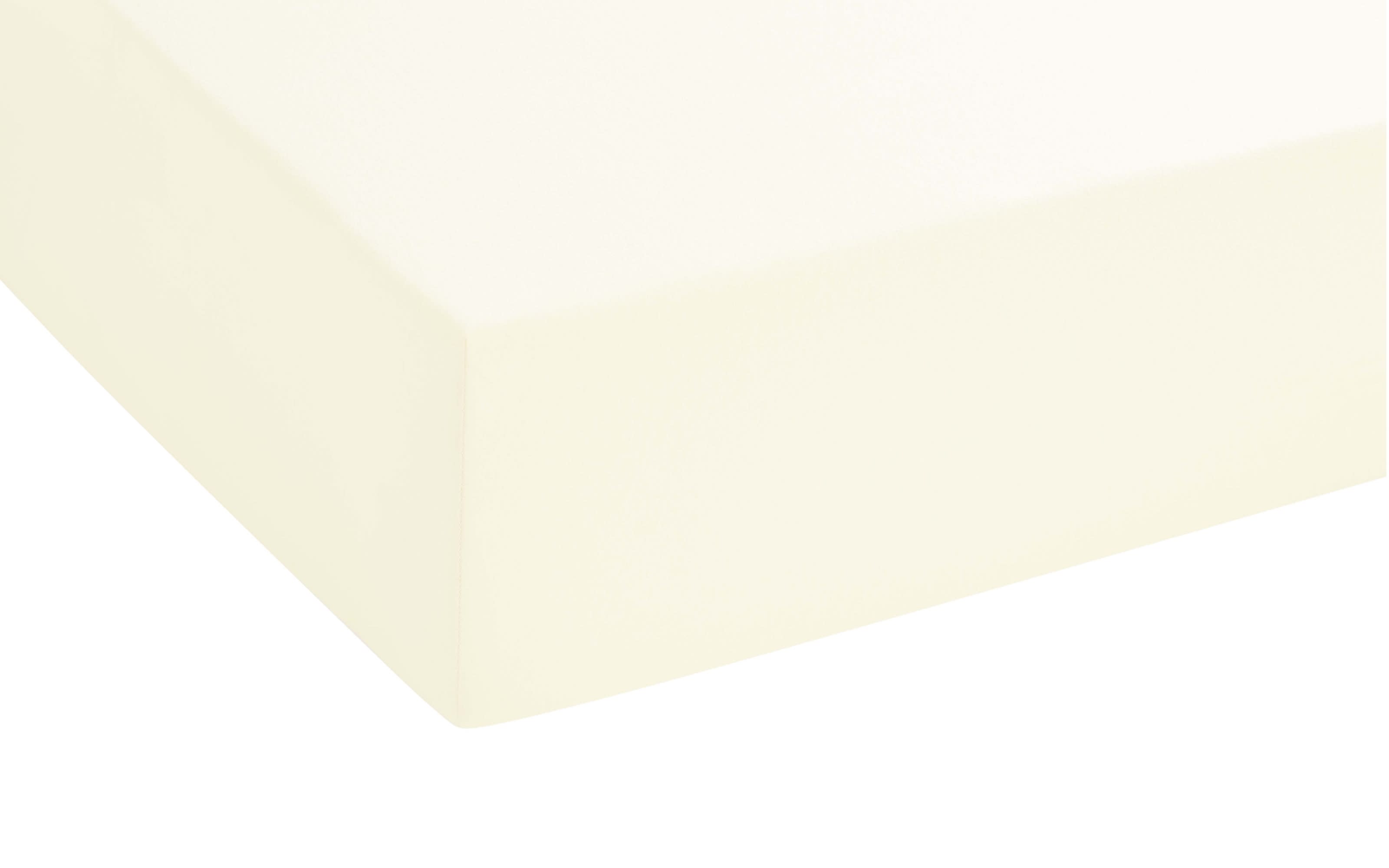 Boxspring-Spannbetttuch, creme, 90 x 190 x 25 cm