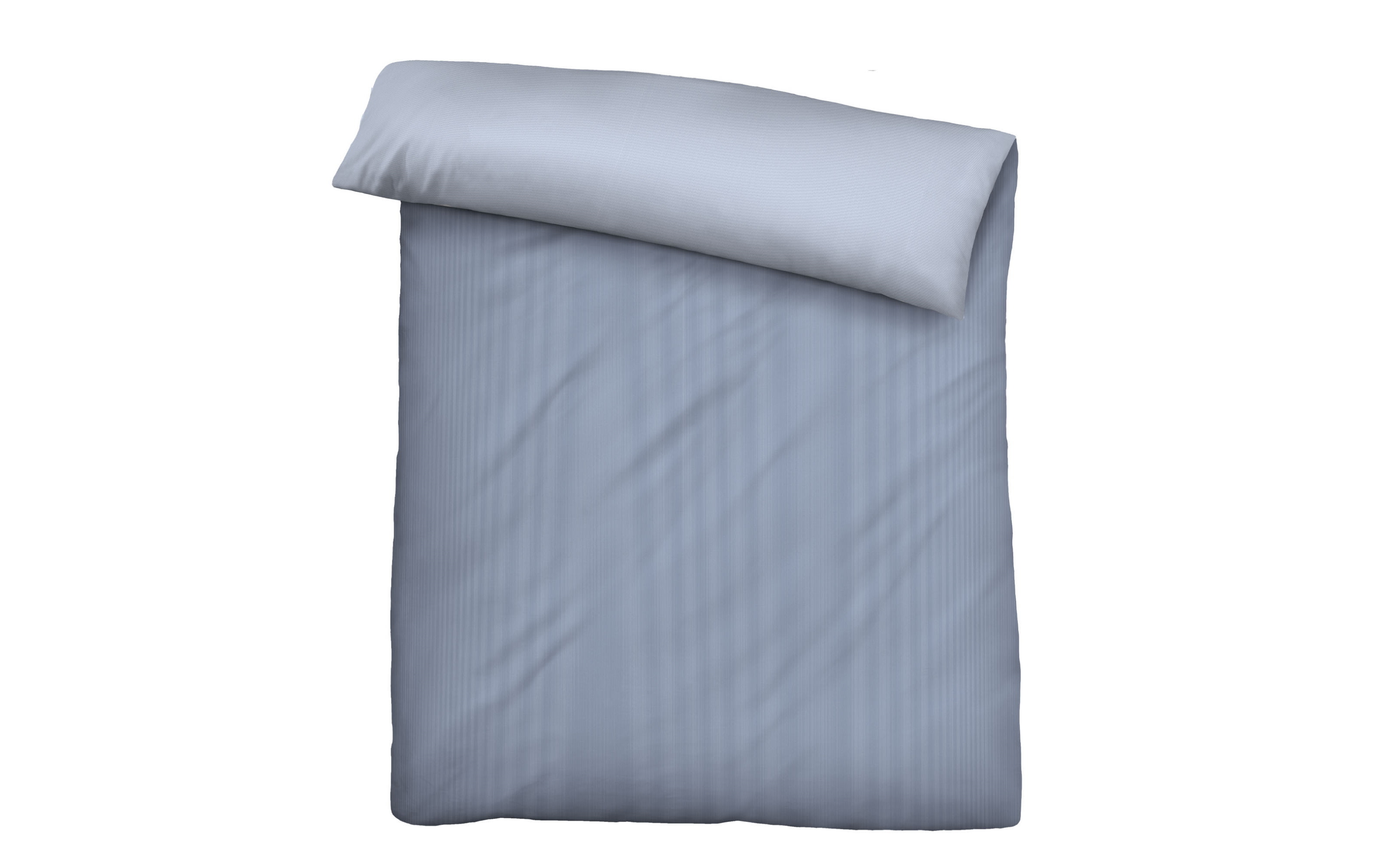 Bettwäsche Mako-Satin, blau, 155 x 220 cm 