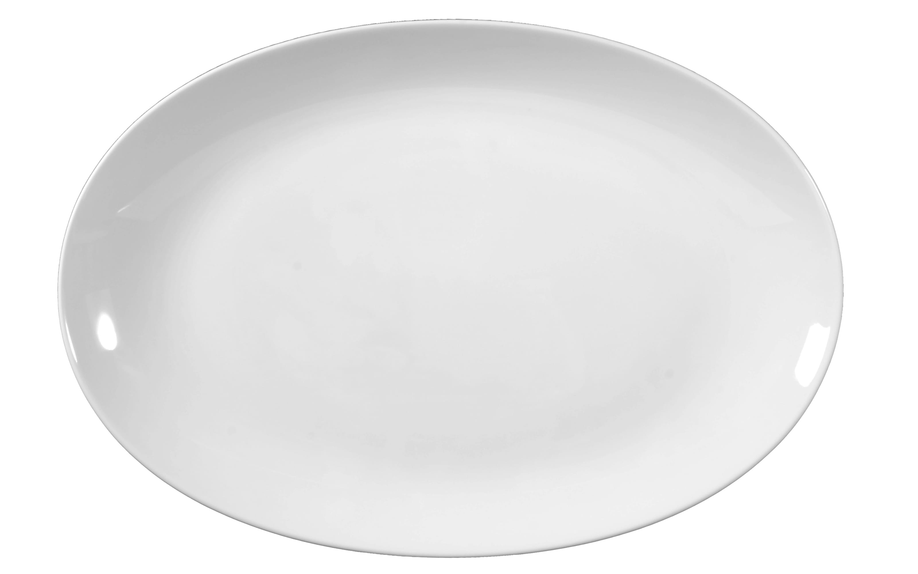 Servierplatte Rondo Liane in weiß, 38 cm