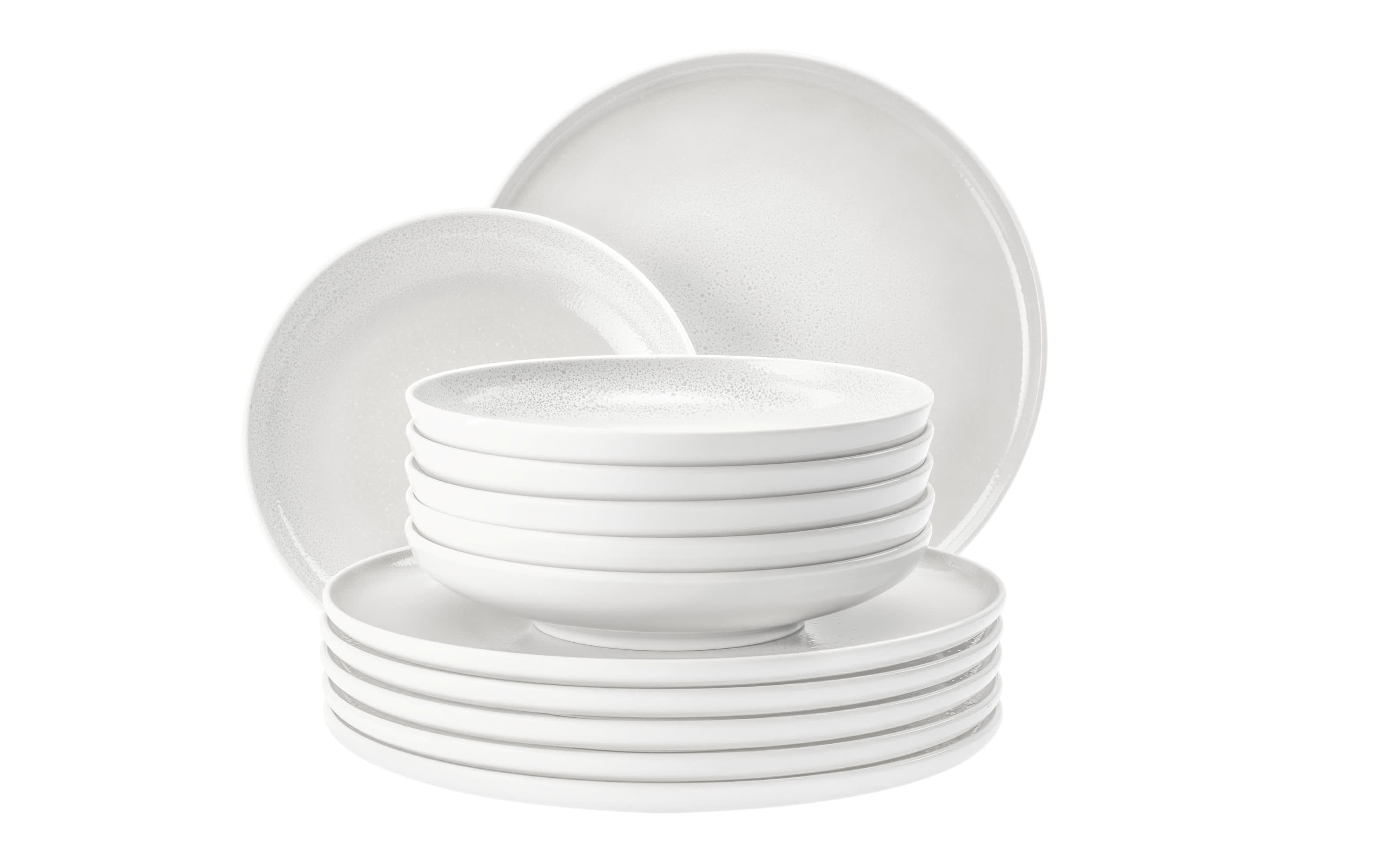 Tefelservice Sento-Home Aura, weiß, 12-teilig