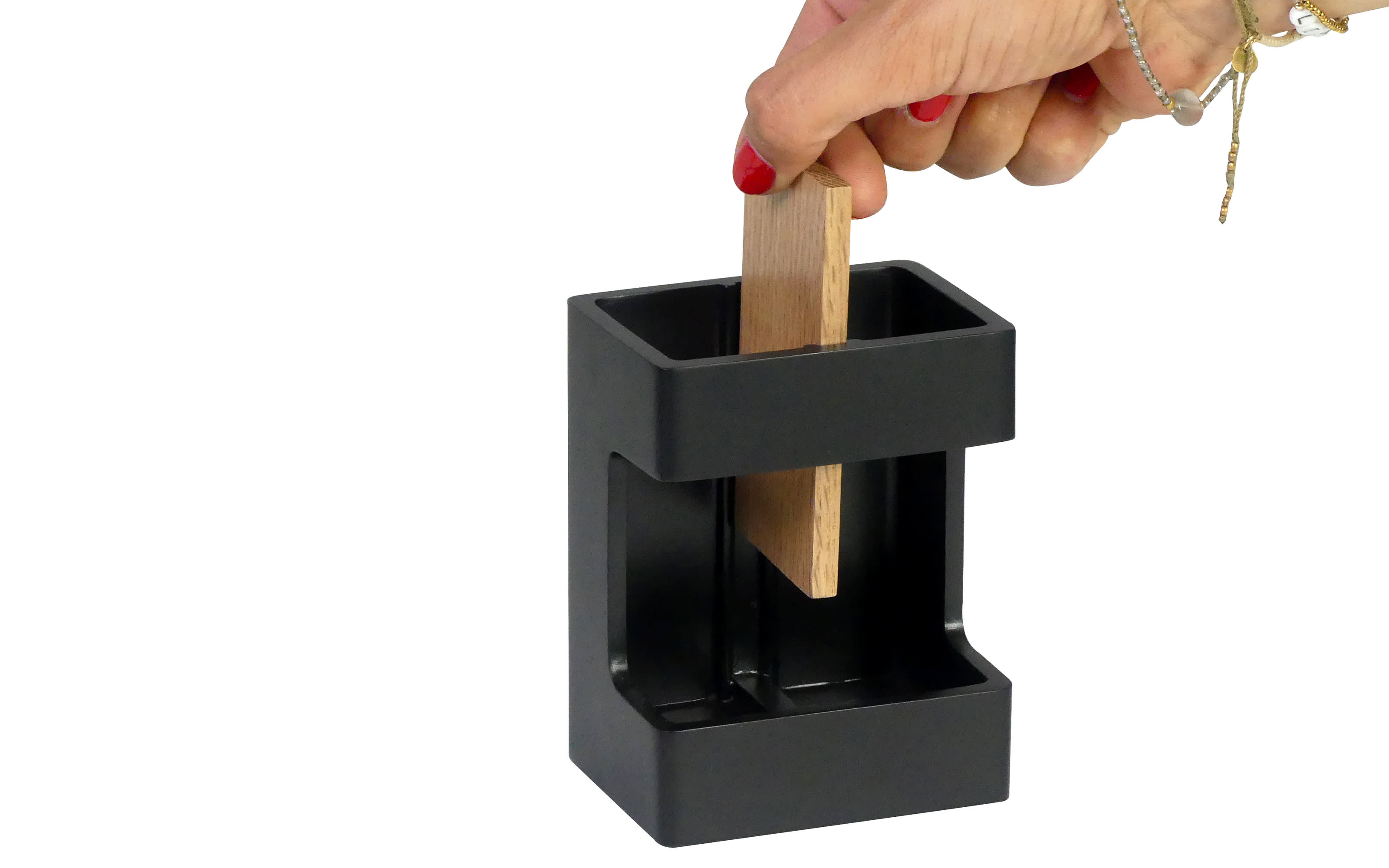 Zahnbürstenhalter Cube, schwarz