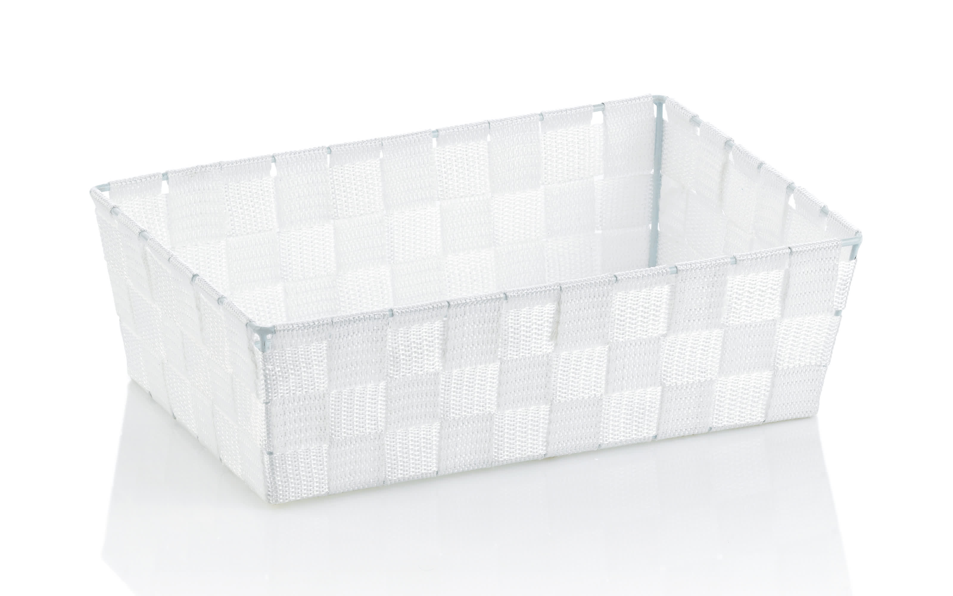 Aufbewahrungskorb Alvaro in weiß, 29,5 x 20,5 cm