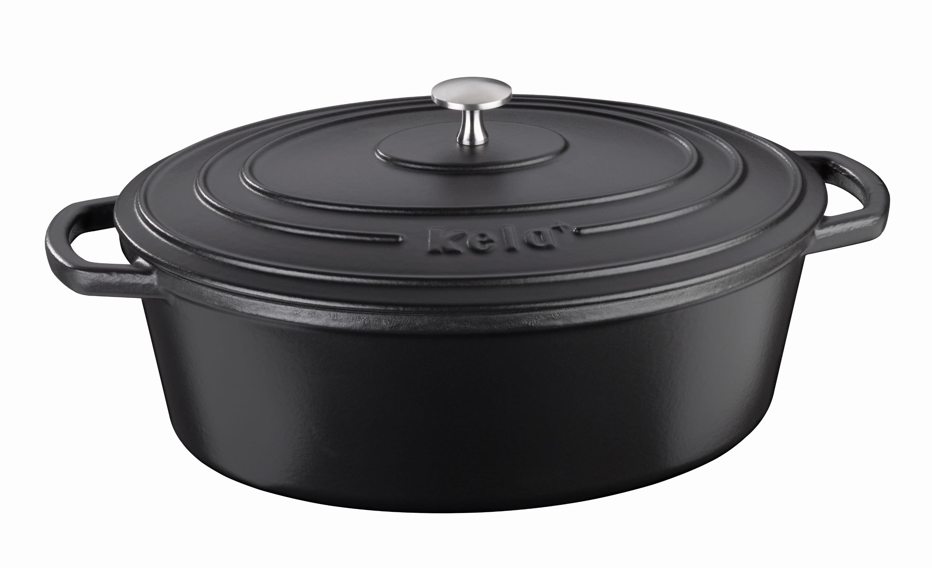 Bräter Calido, schwarz, oval, 6,5 l