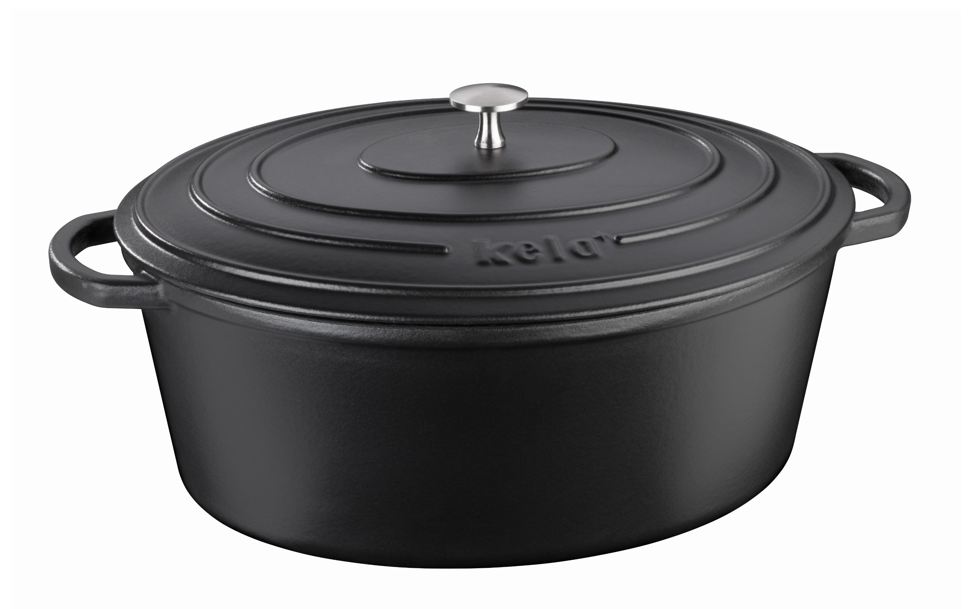 Bräter Calido, schwarz, oval, 9,5 l