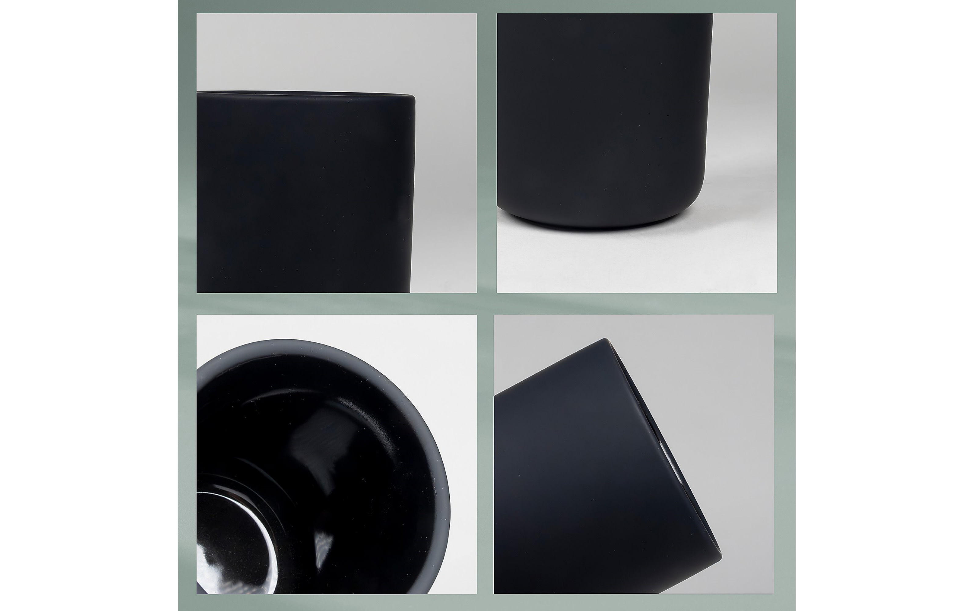 Zahnputzbecher Sana, schwarz, 8 cm