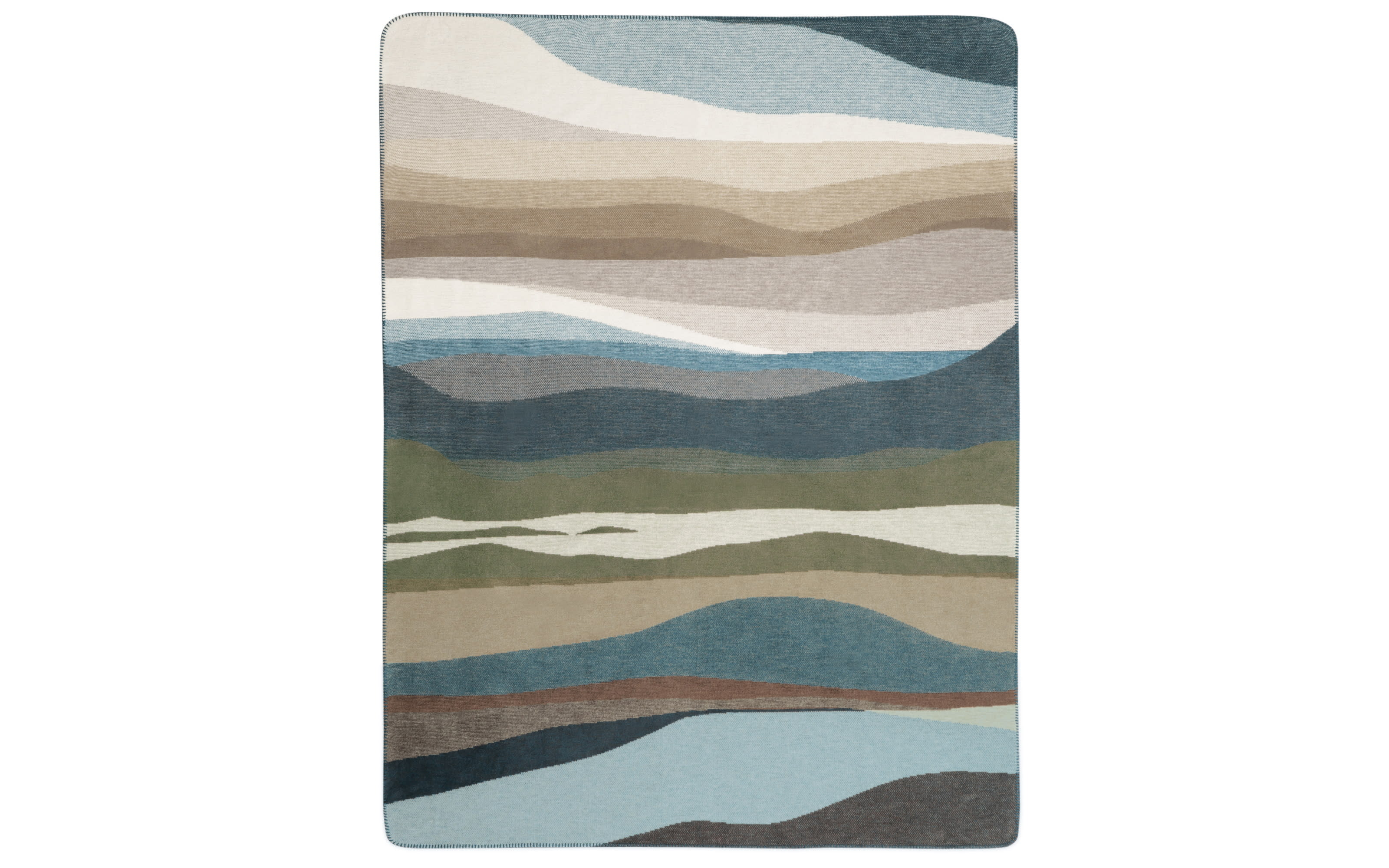 Wohndecke Iceland Horizont, blau/stone, 150 x 200 cm