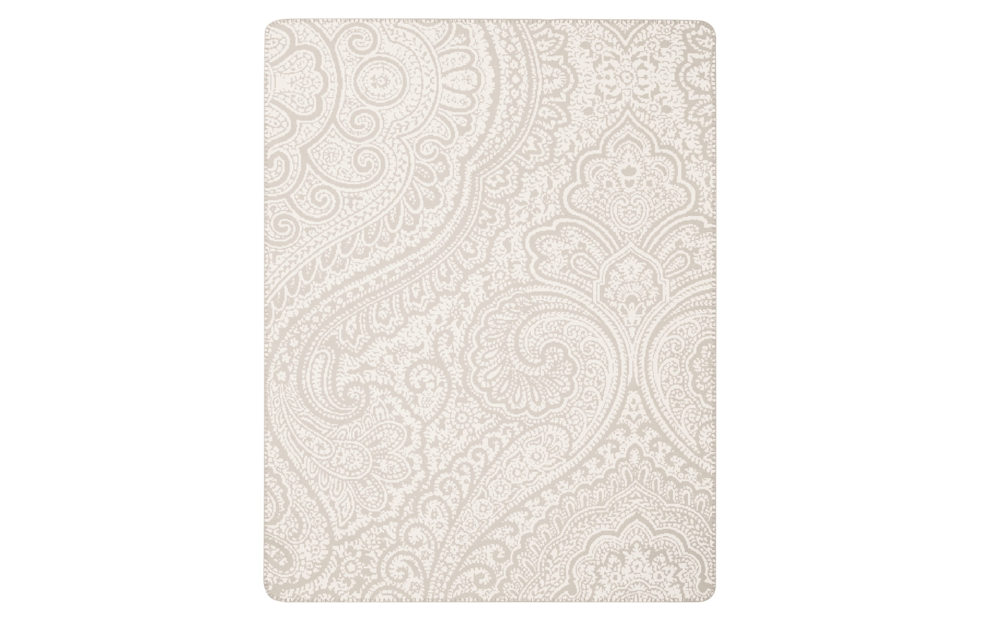 Wohndecke Swinging Paisley, beige, 150 x 200 cm