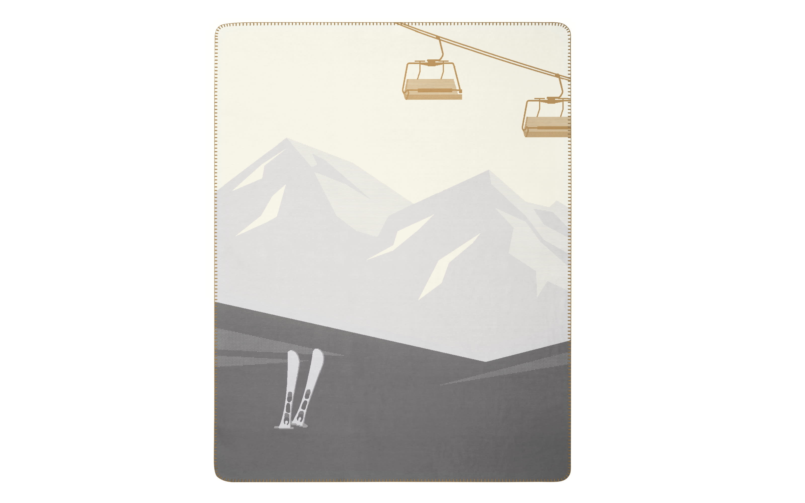 Wohndecke Mountain Valley beige/grau, 150 x 200 cm