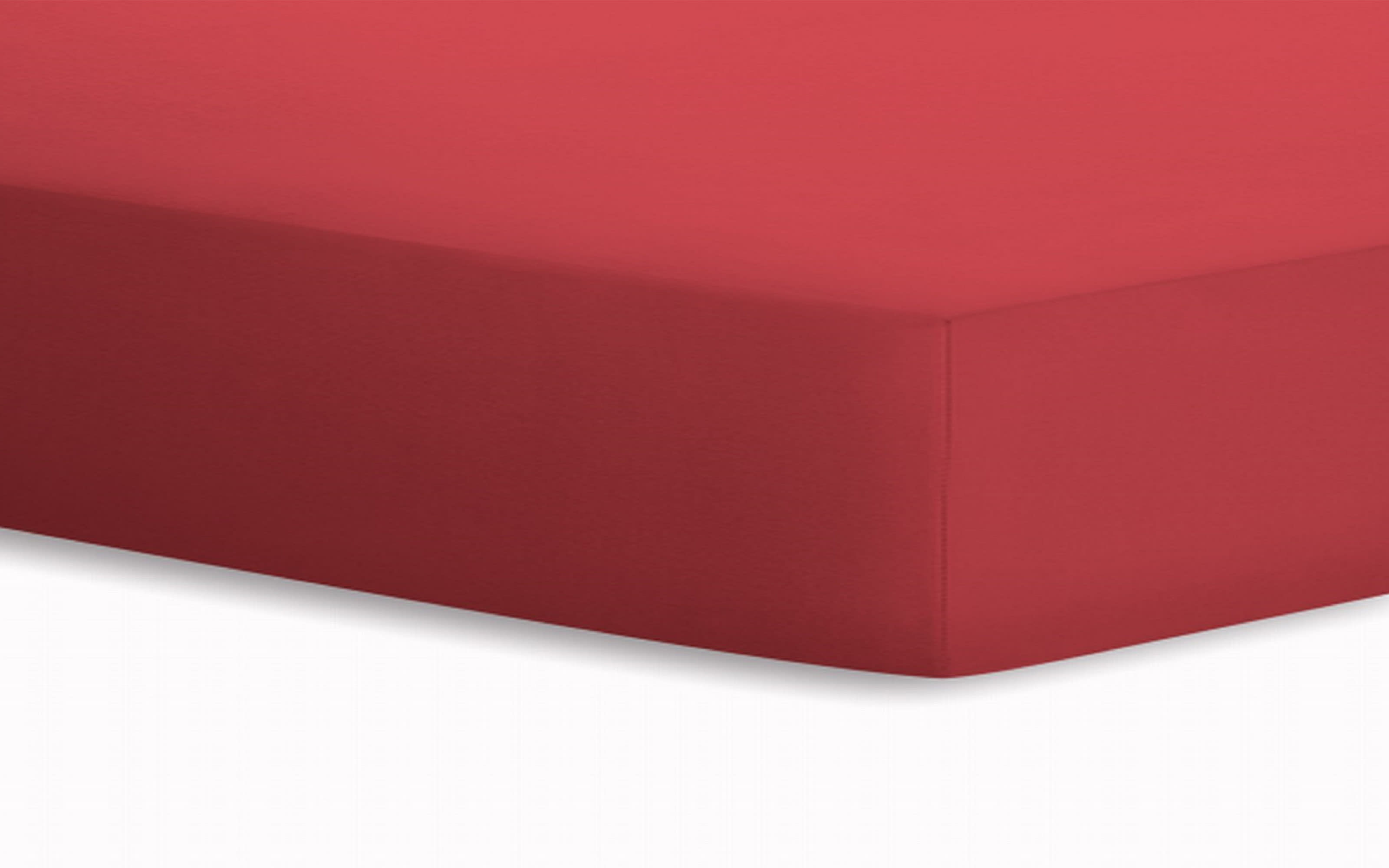 Spannbetttuch Jersey, rot, 100 x 200 cm