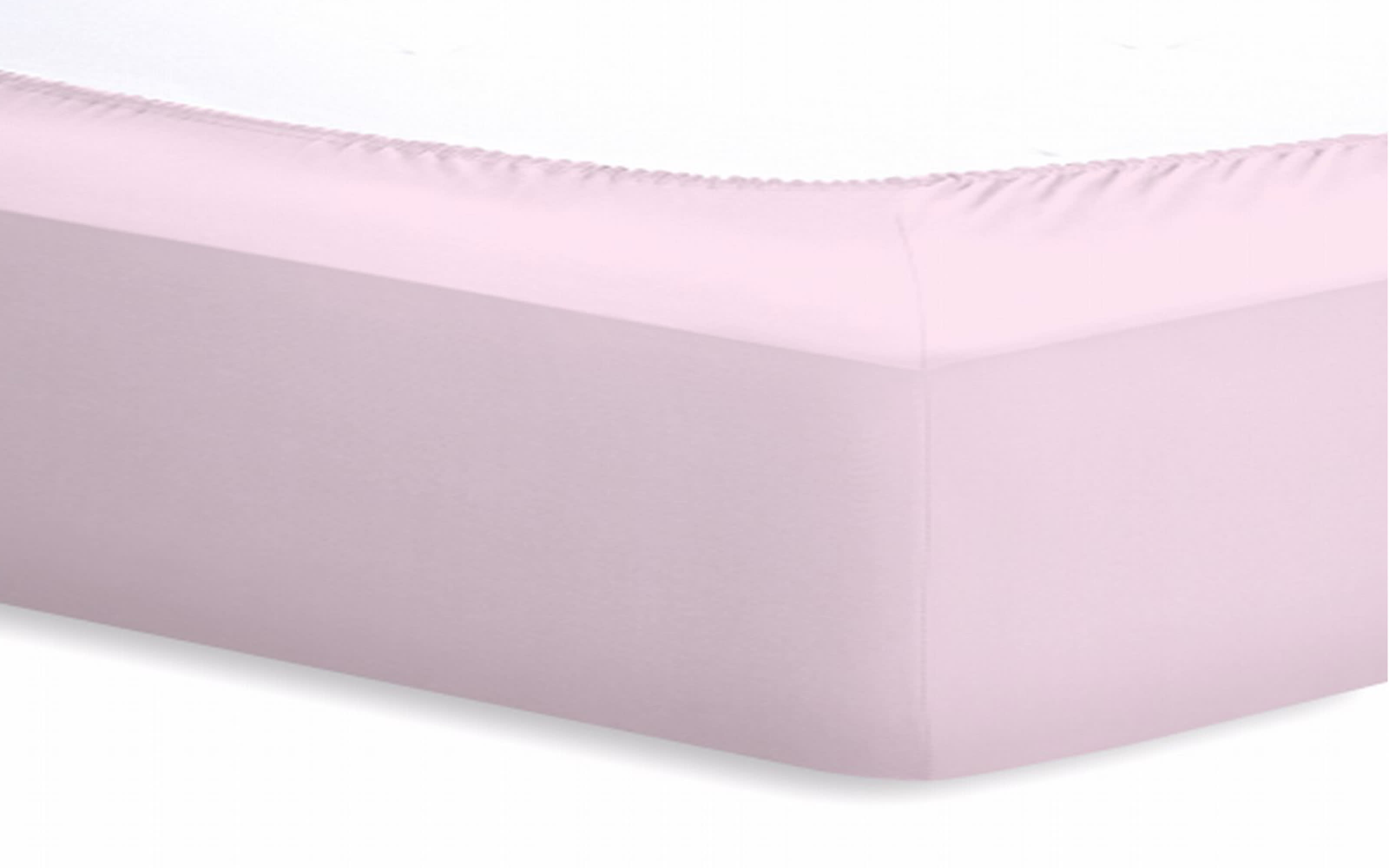 Spannbetttuch Basic, zartrosa, 140 x 200 x 25 cm