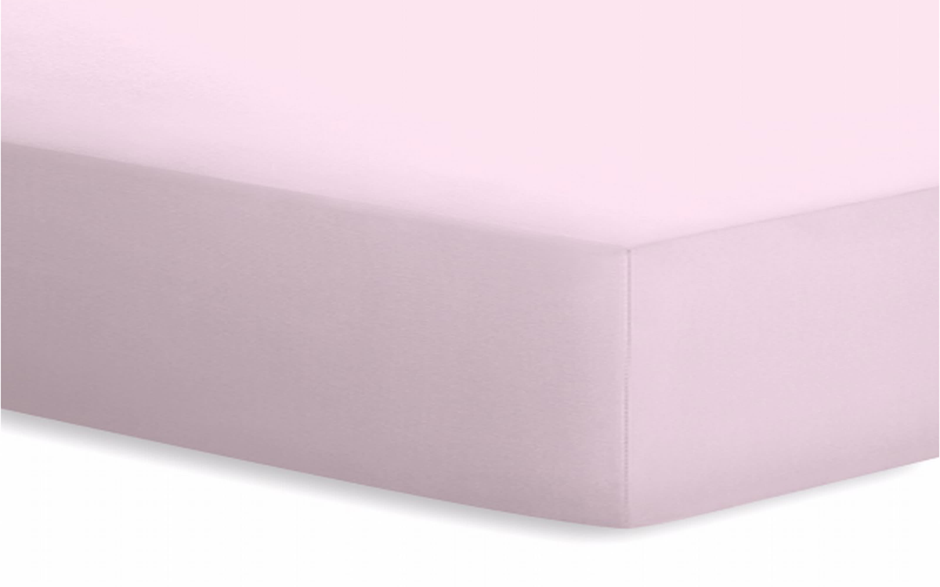 Spannbetttuch Basic, zartrosa, 140 x 200 x 25 cm