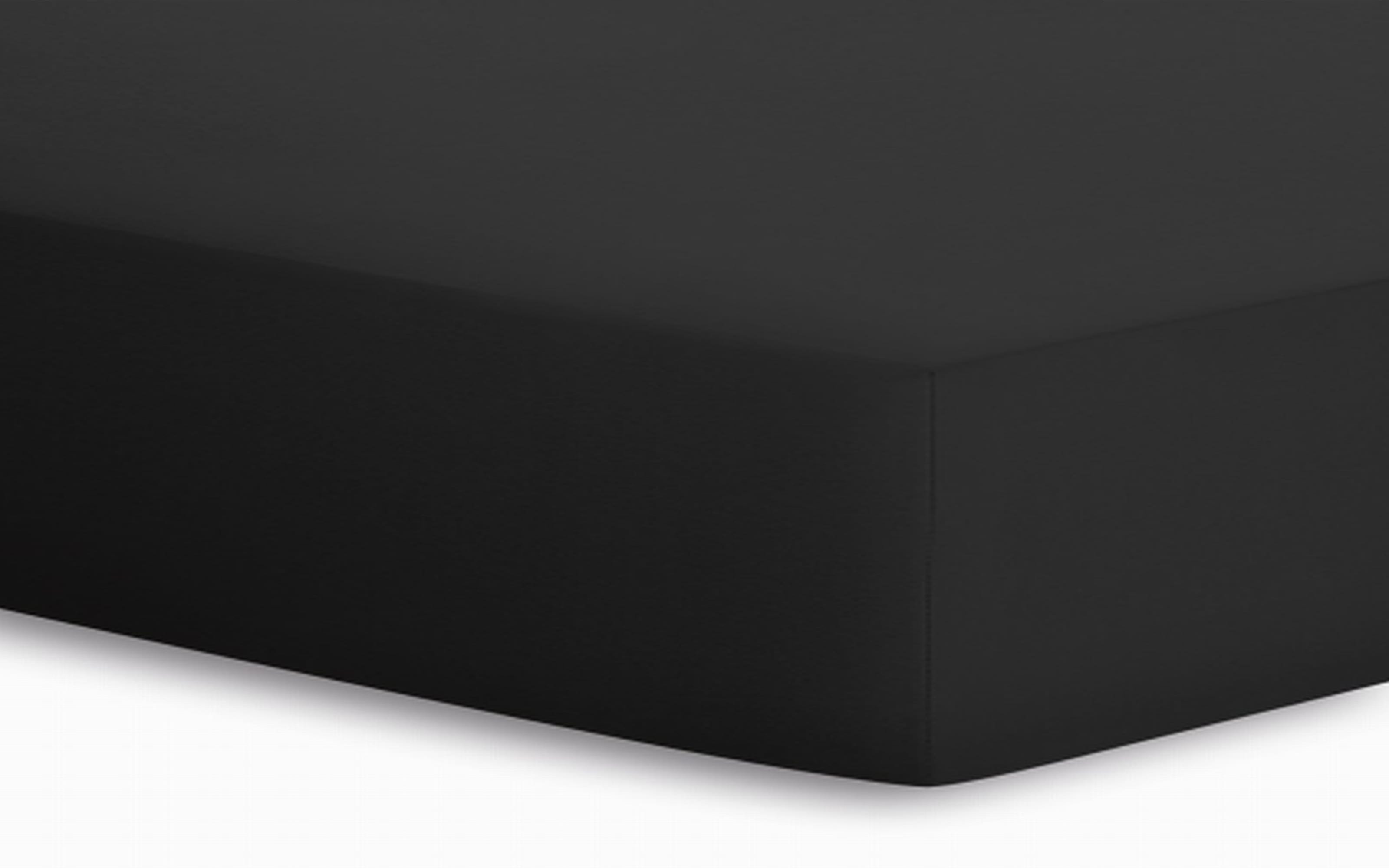 Spannbetttuch Basic, schwarz, 140 x 200 x 25 cm