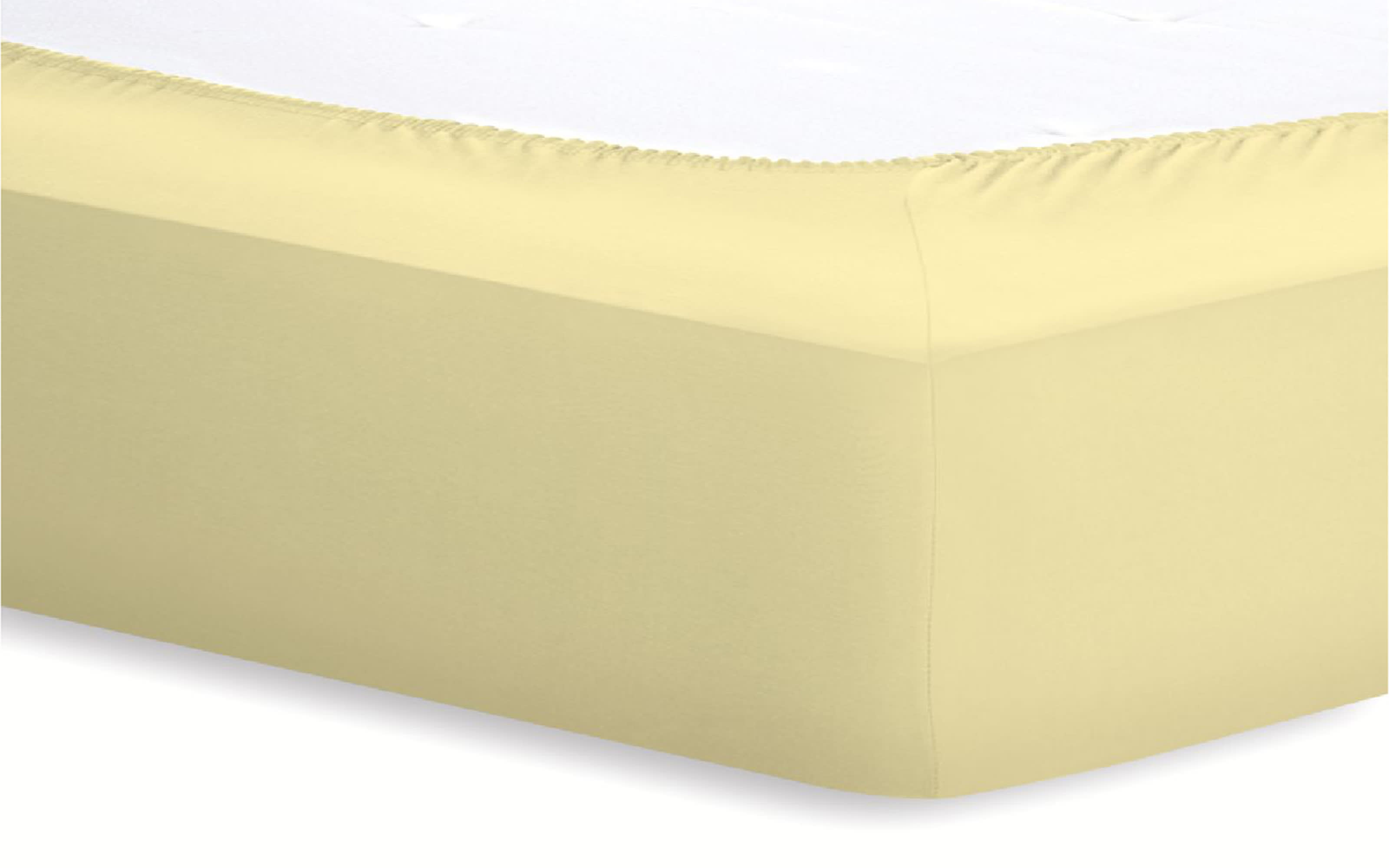 Spannbetttuch Basic, kamille, 140 x 200 x 25 cm