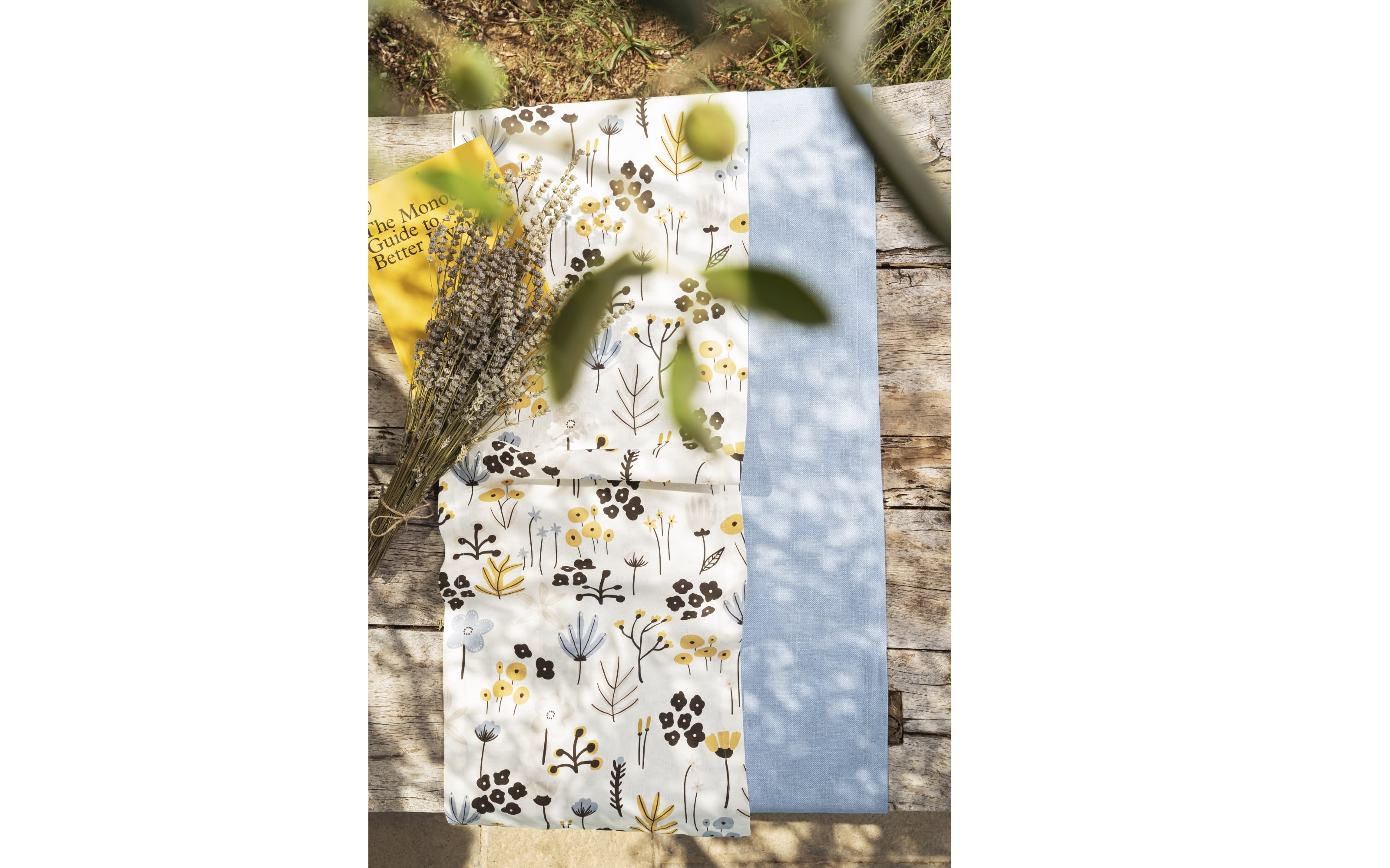 Tischläufer Emma mit Blumenmuster, 40 x 145 cm 