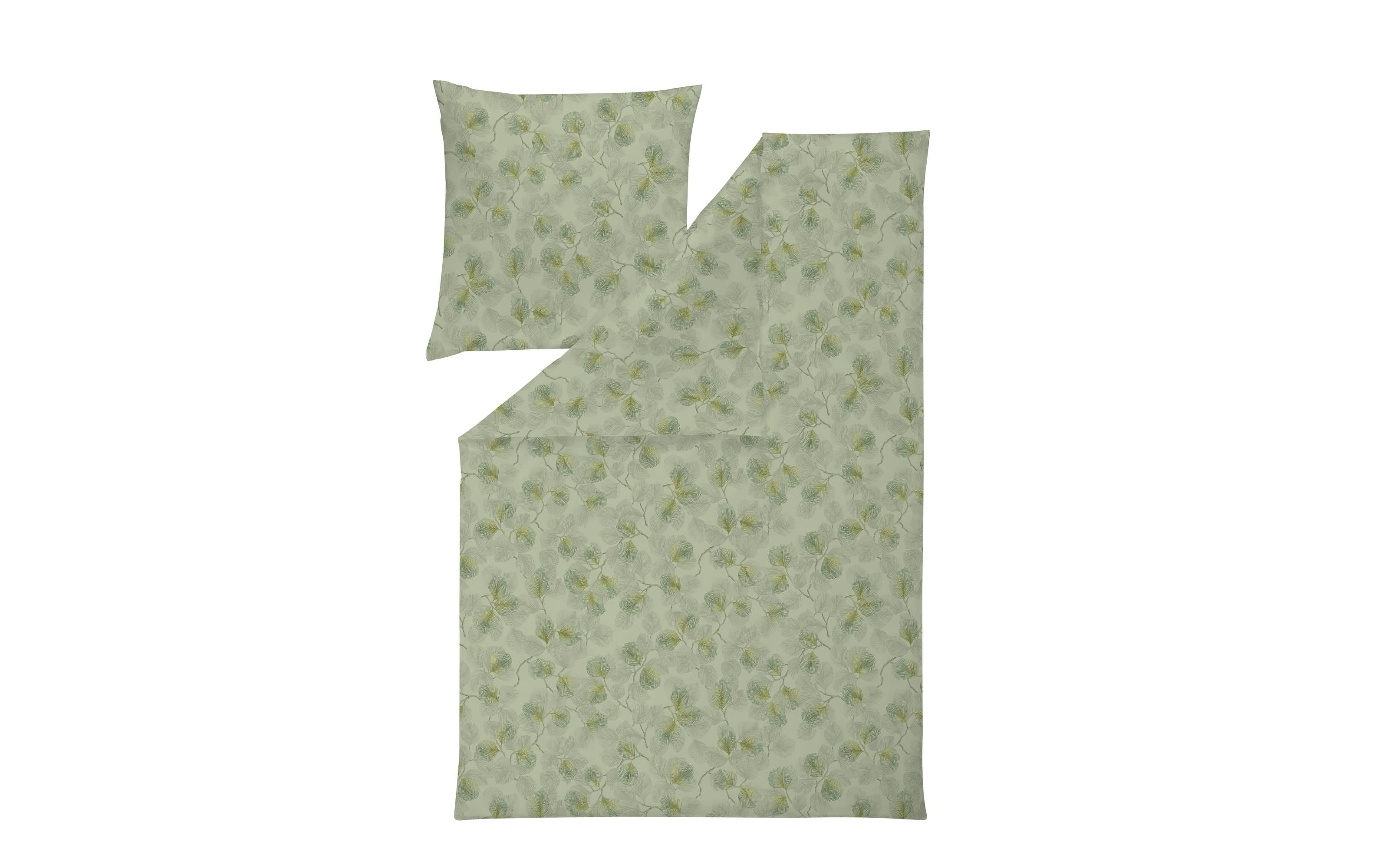 Mako-Interlock-Jersey Bettwäsche-Set, lind, 155 x 220 cm