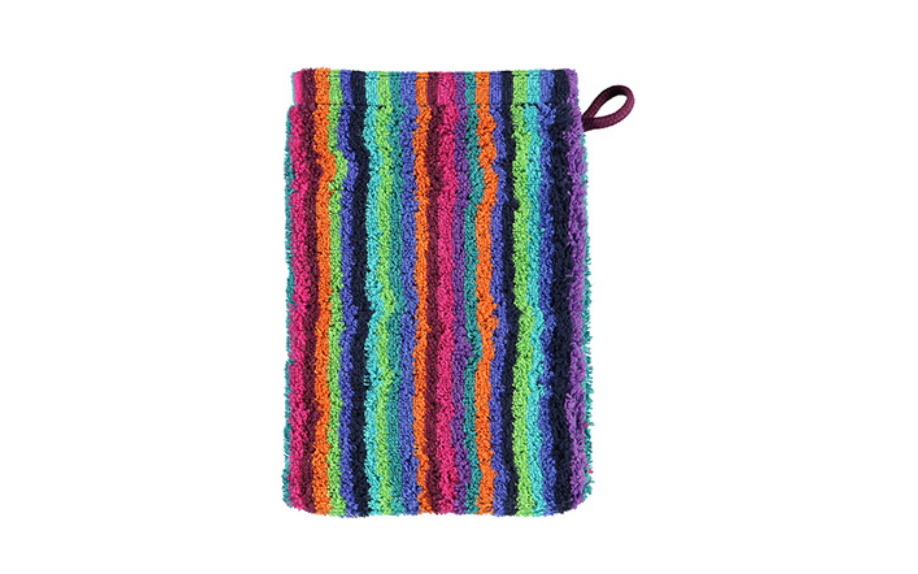 Waschhandschuh Lifestyle Streifen, multicolor dunkel, 16 x 22 cm