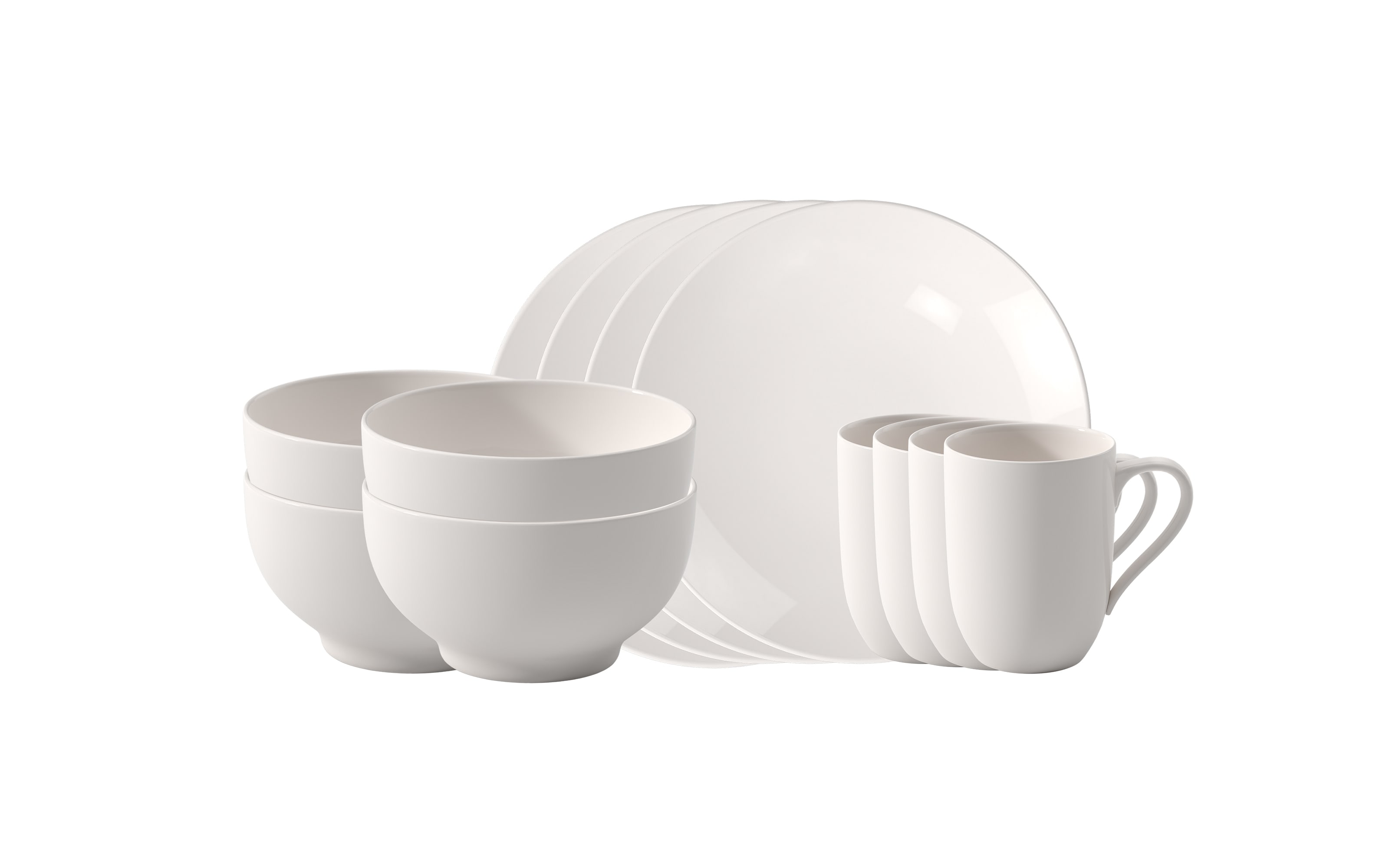 Frühstücksset For Me, weiß, 12-teilig