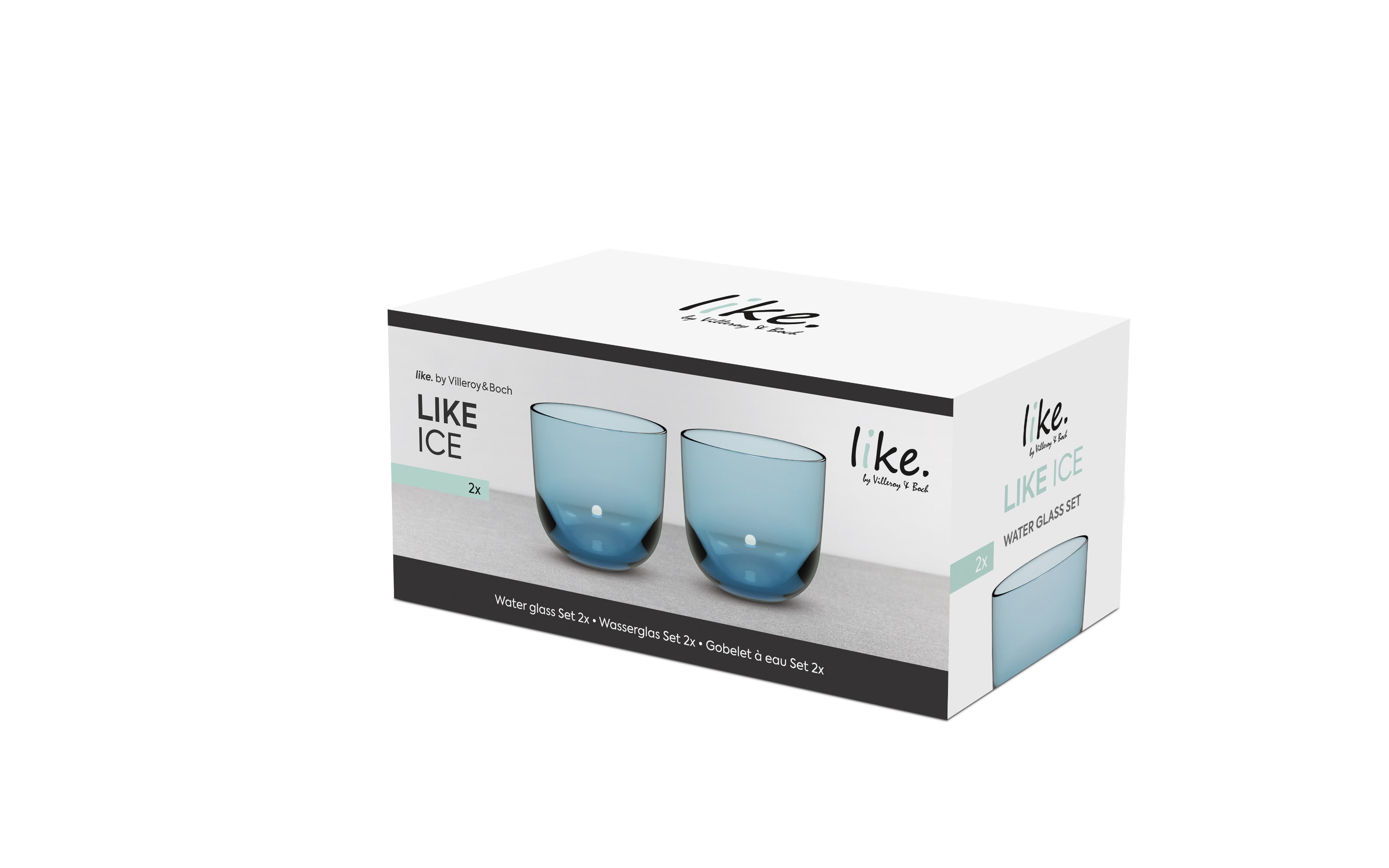 2er-Set Wasserglas sage, Like Ice, 200 ml