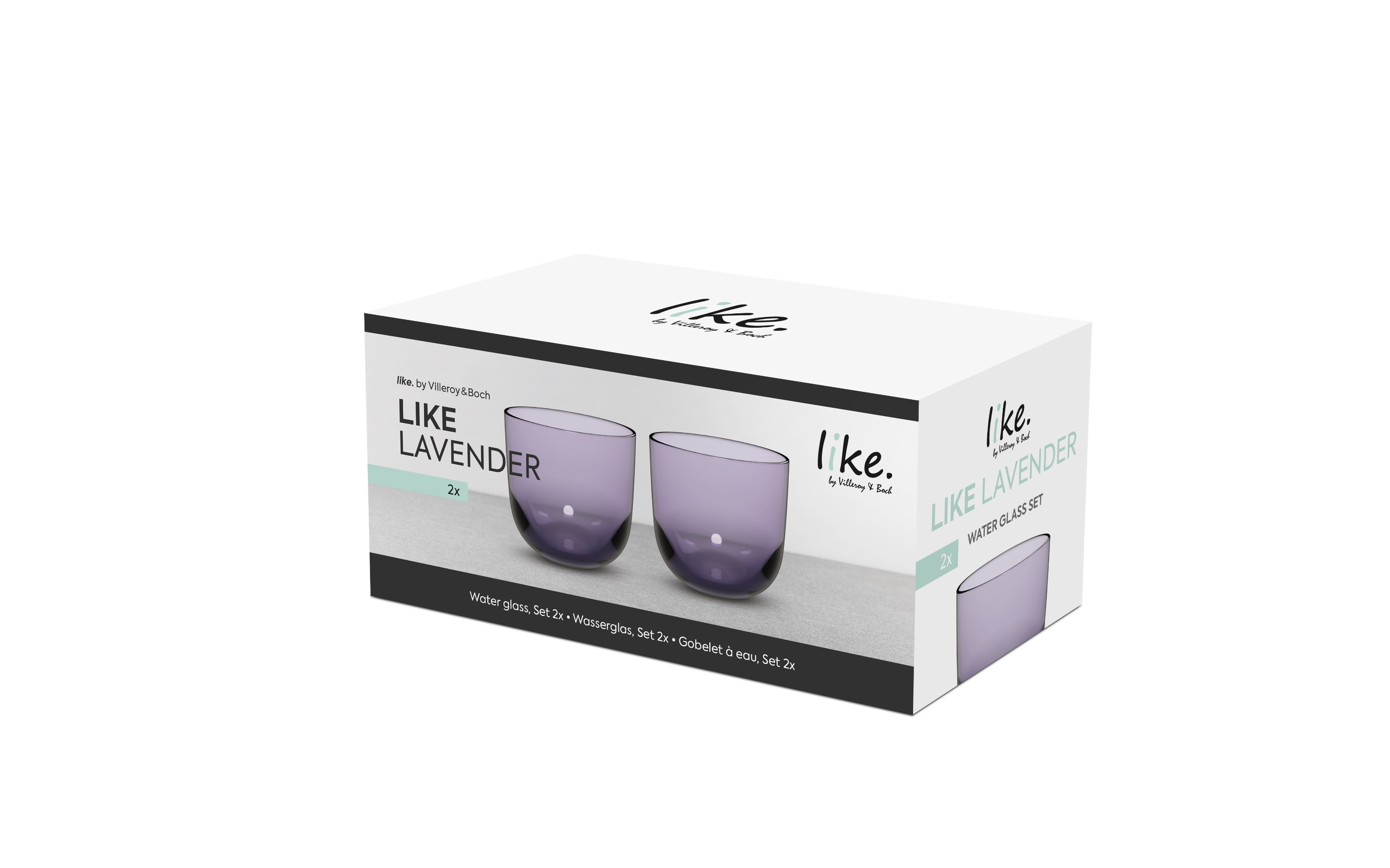 2er-Set Wasserglas sage, Like Lavender, 200 ml