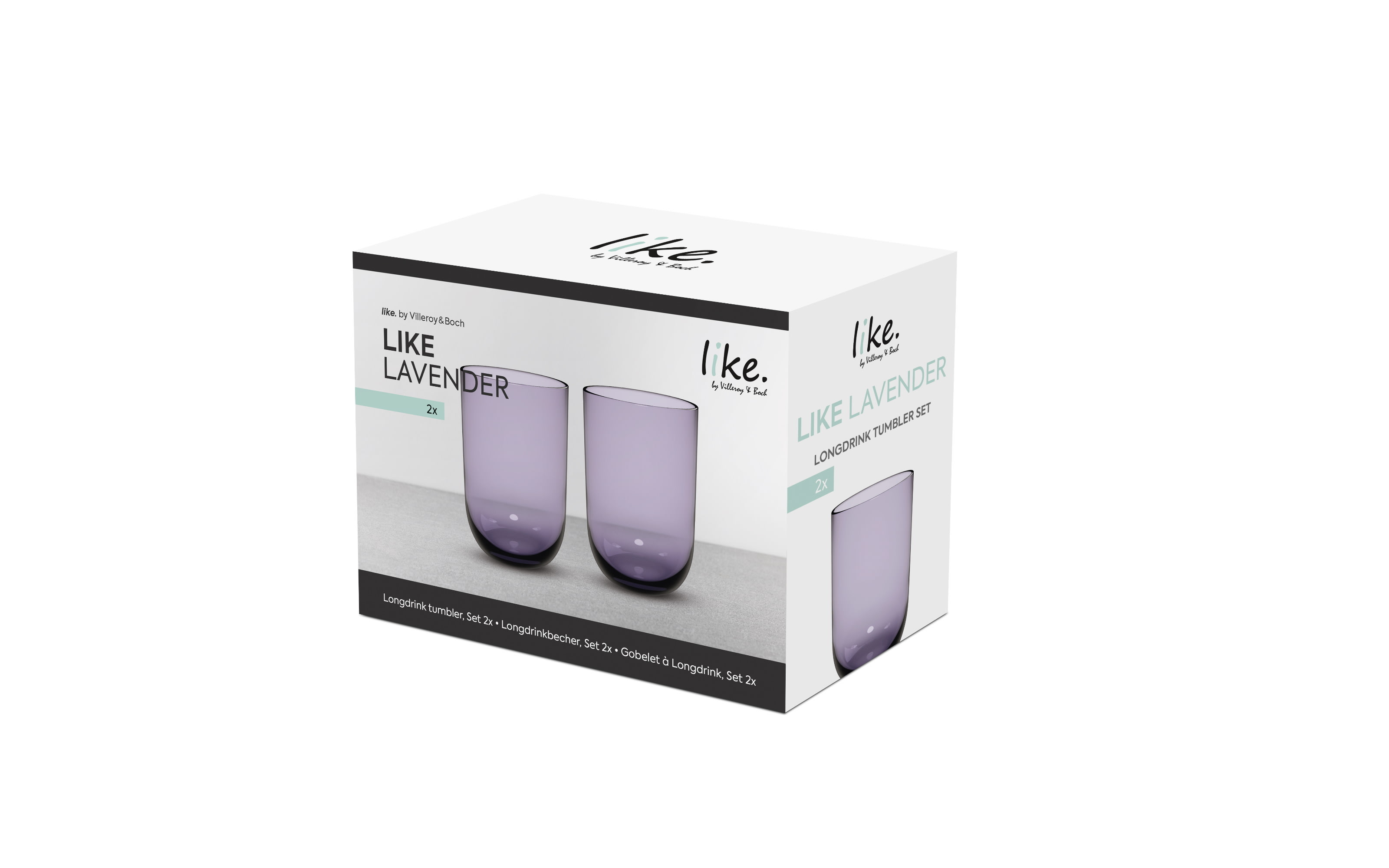 2er-Set Longdrinkbecher sage, Like Lavender, 380 ml